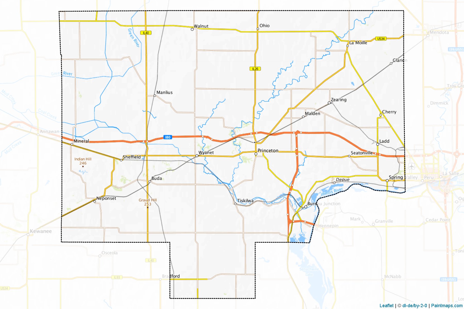 Muestras de recorte de mapas Bureau (Illinois)-1