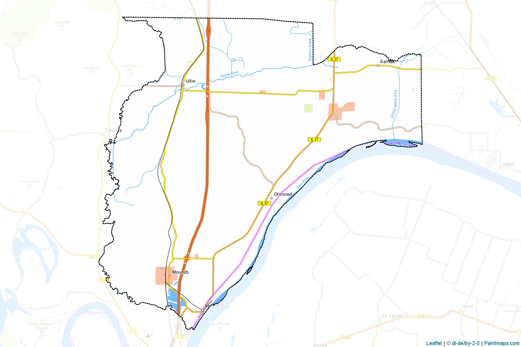 Pulaski (Illinois) Map Cropping Samples-1