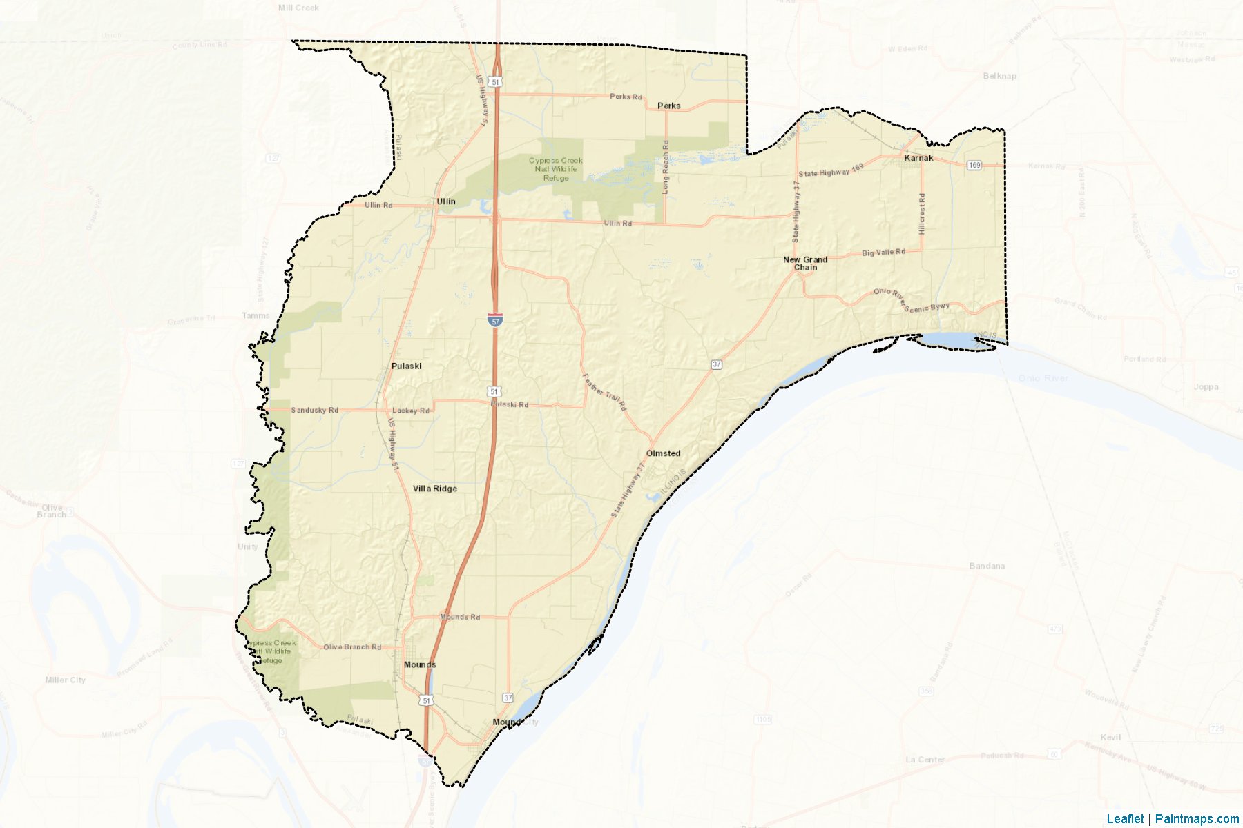 Pulaski (Illinois) Map Cropping Samples-2