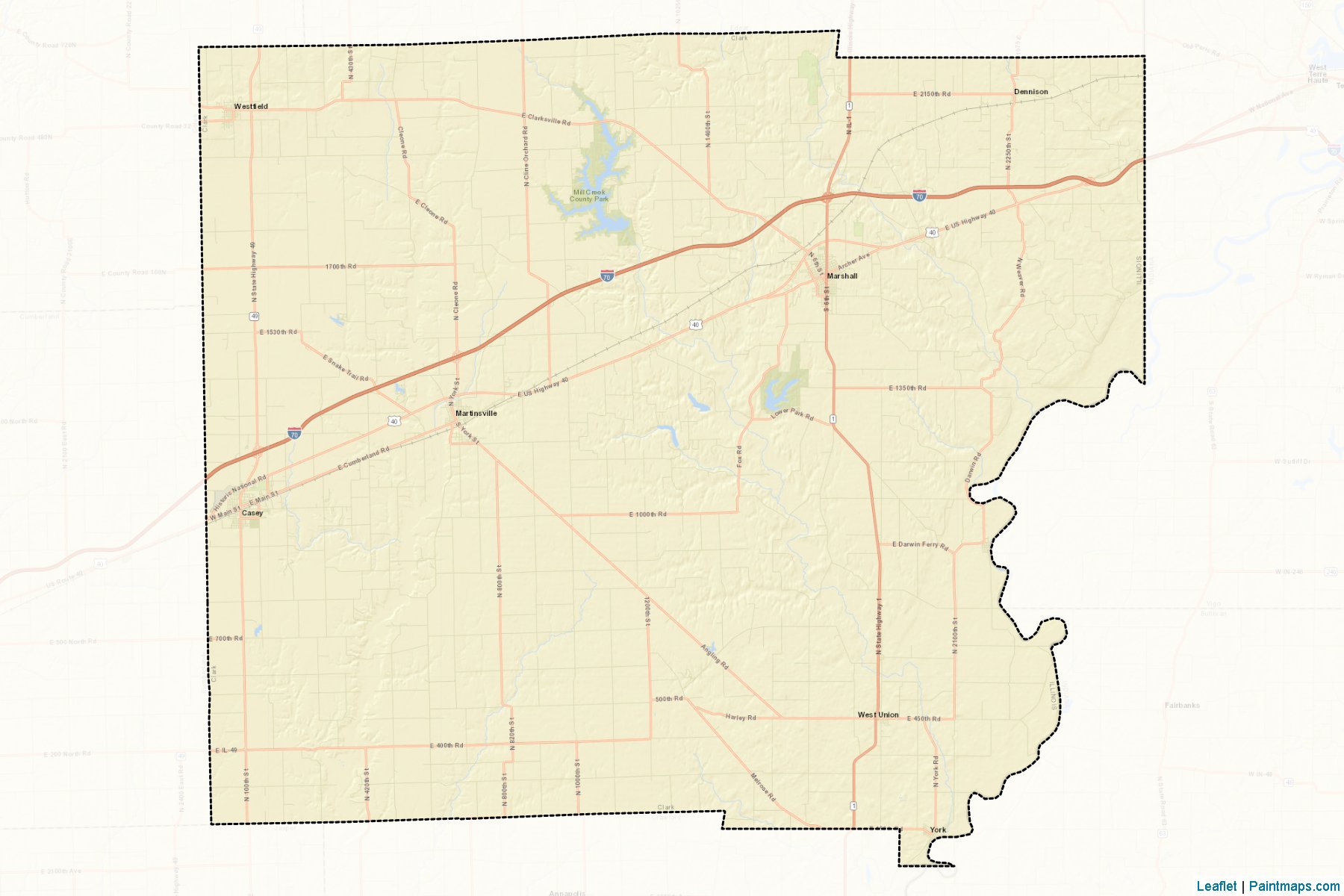 Muestras de recorte de mapas Clark (Illinois)-2