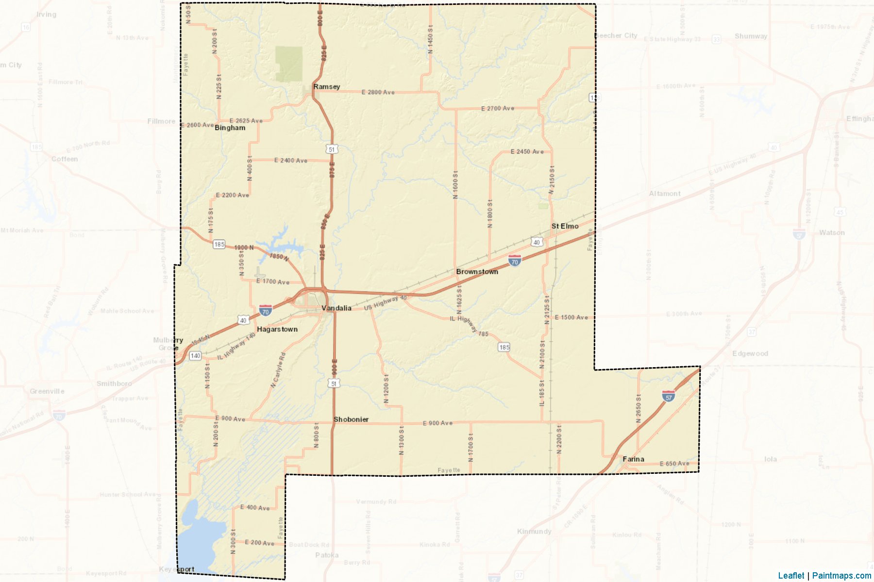 Fayette (Illinois) Map Cropping Samples-2