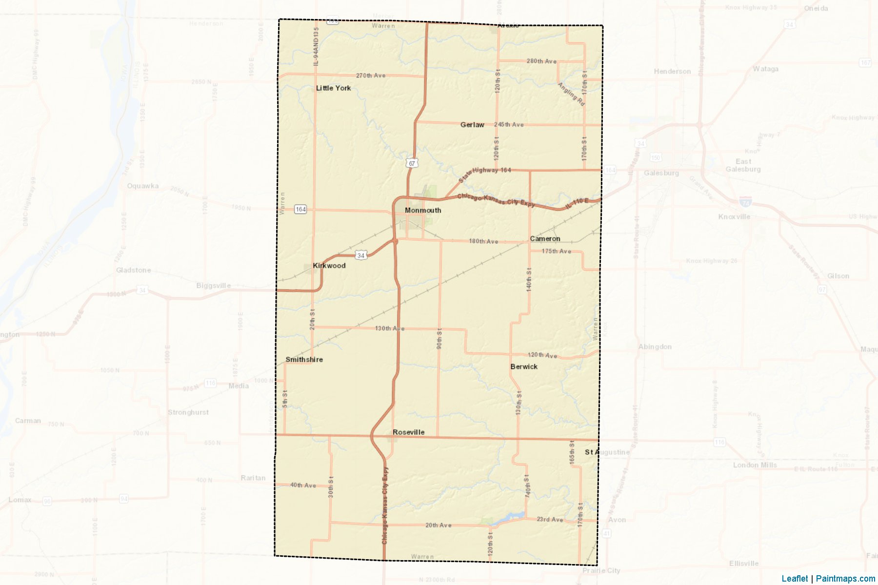 Warren (Illinois) Map Cropping Samples-2