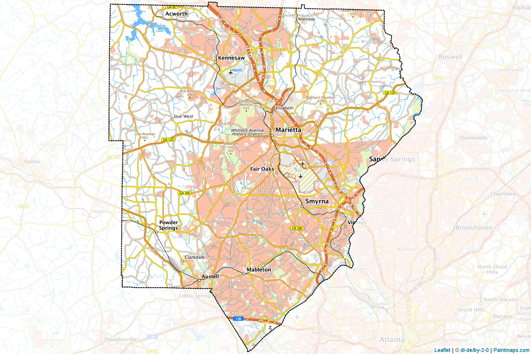 Cobb (Georgia) Map Cropping Samples-1