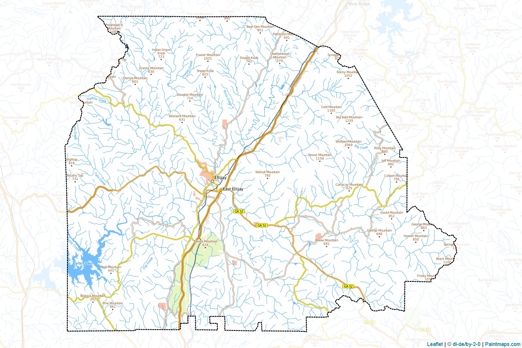 Gilmer (Georgia) Map Cropping Samples-1