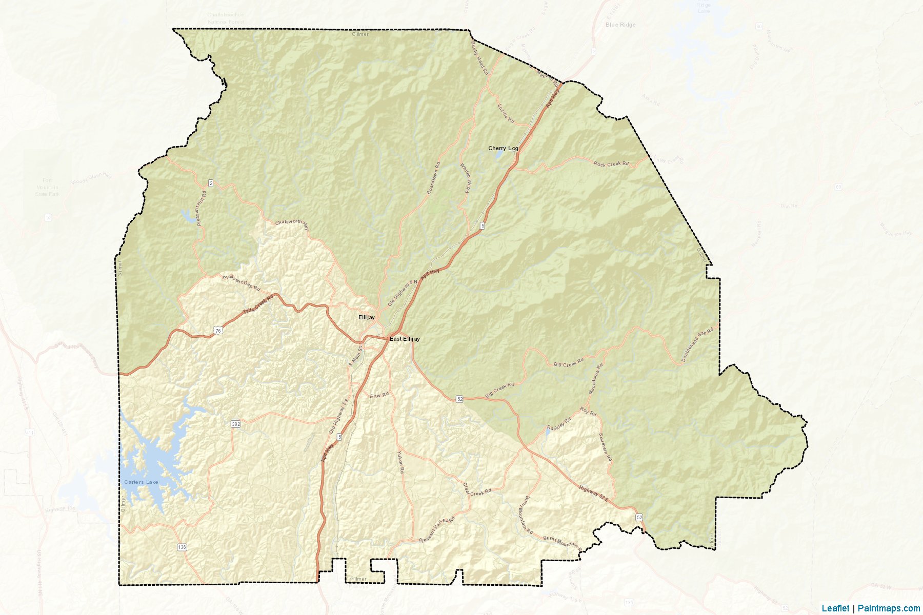 Gilmer (Georgia) Map Cropping Samples-2