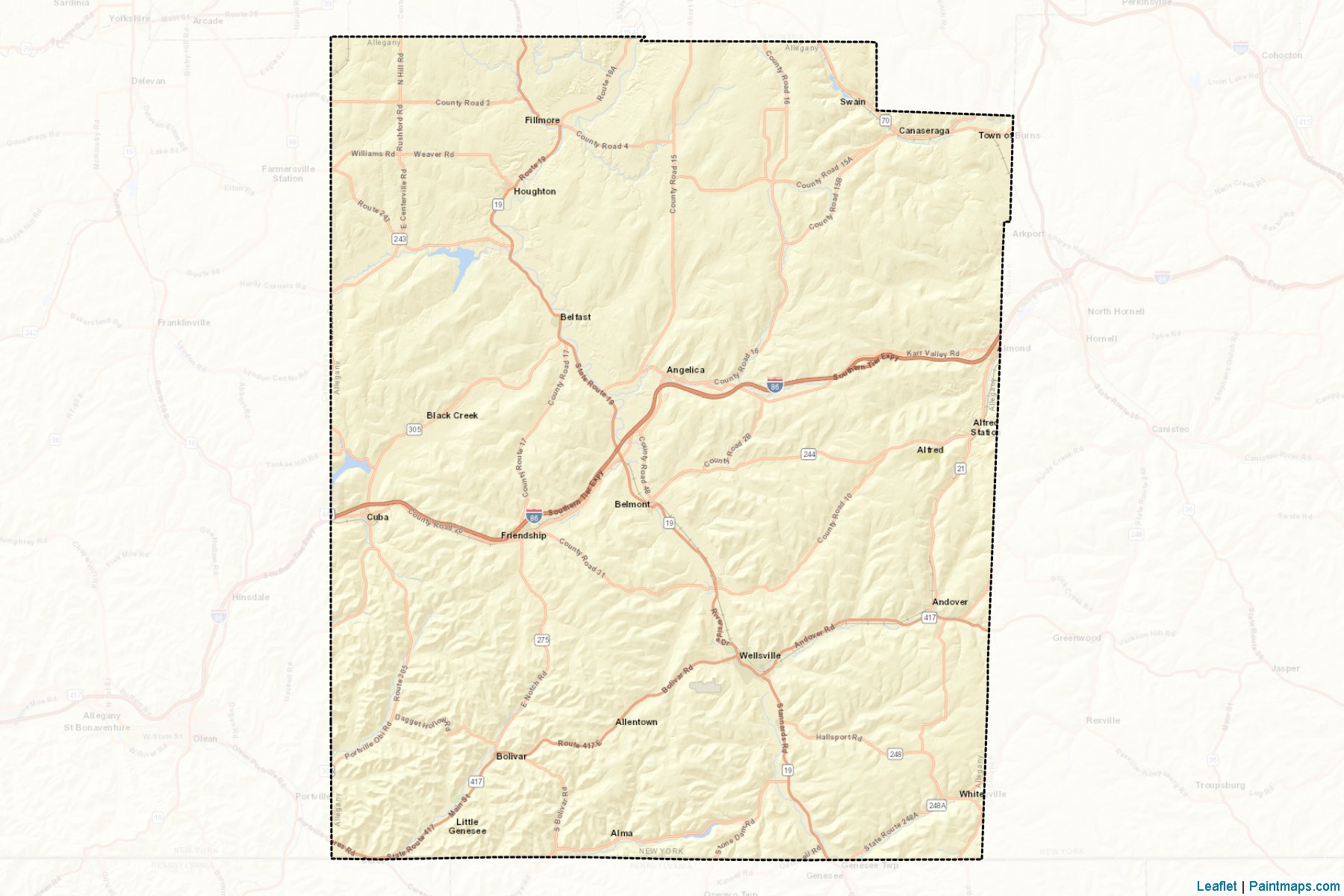 Allegany (New York) Map Cropping Samples-2