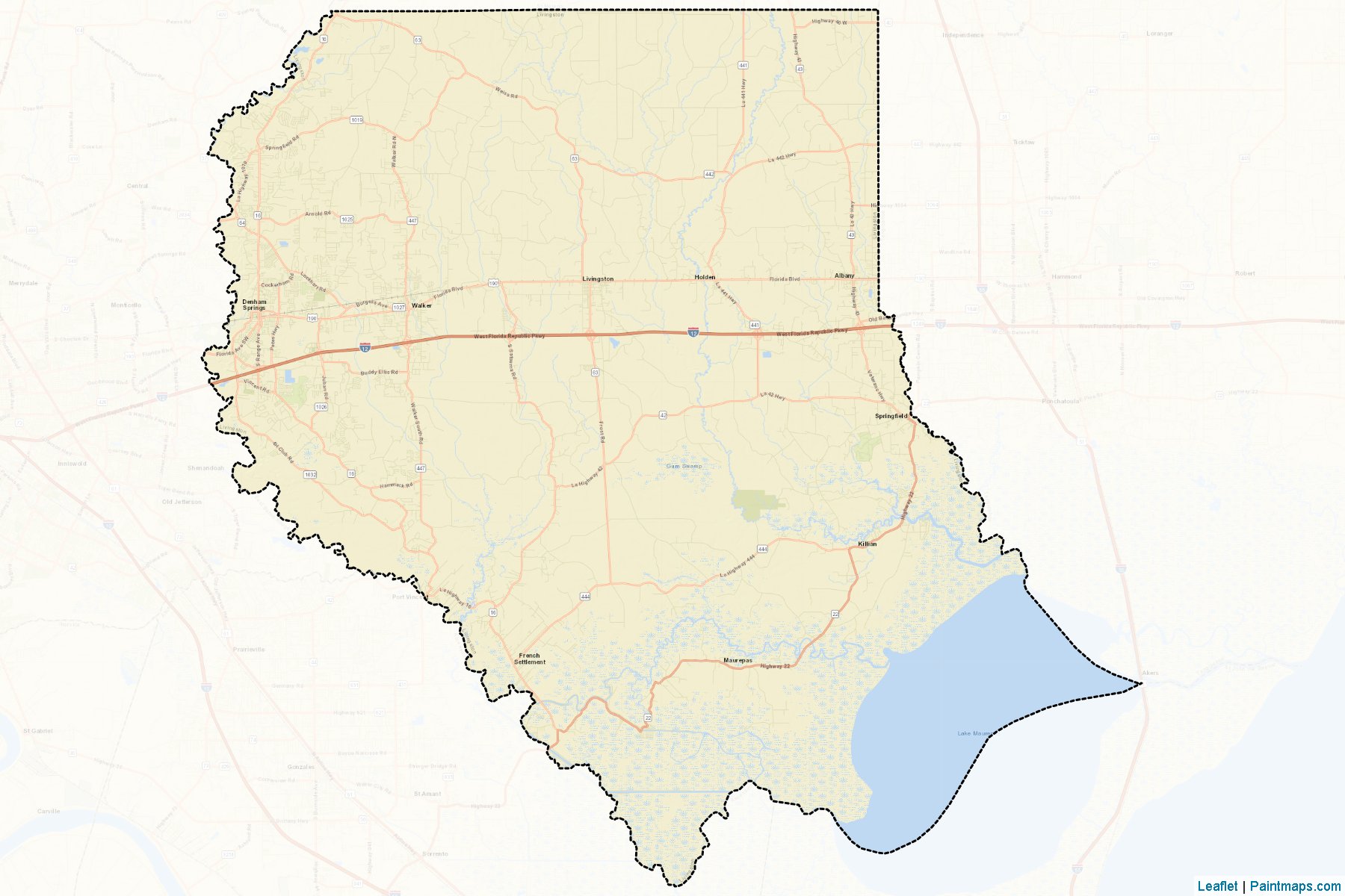 Livingston (Louisiana) Map Cropping Samples-2