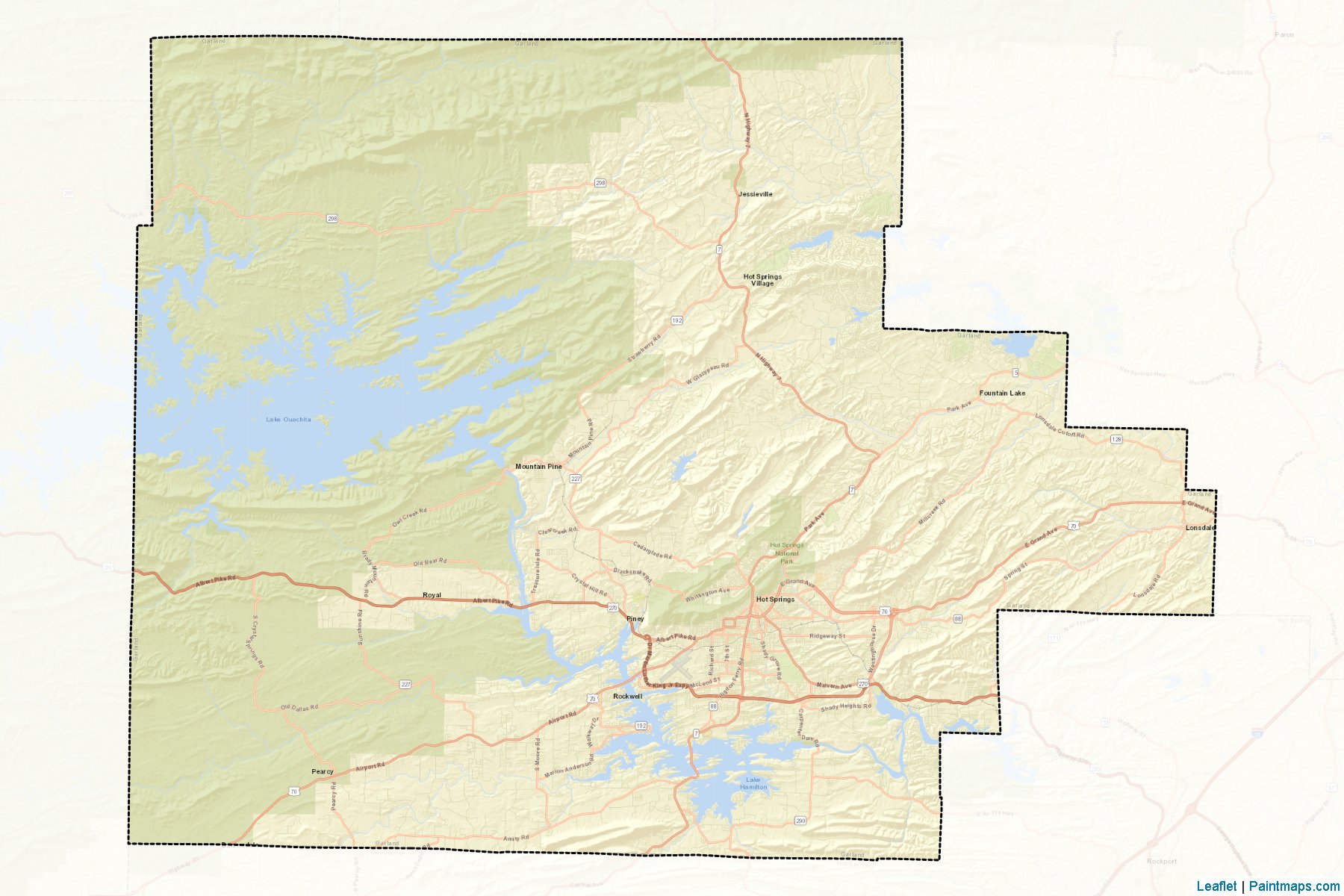 Muestras de recorte de mapas Garland (Arkansas)-2