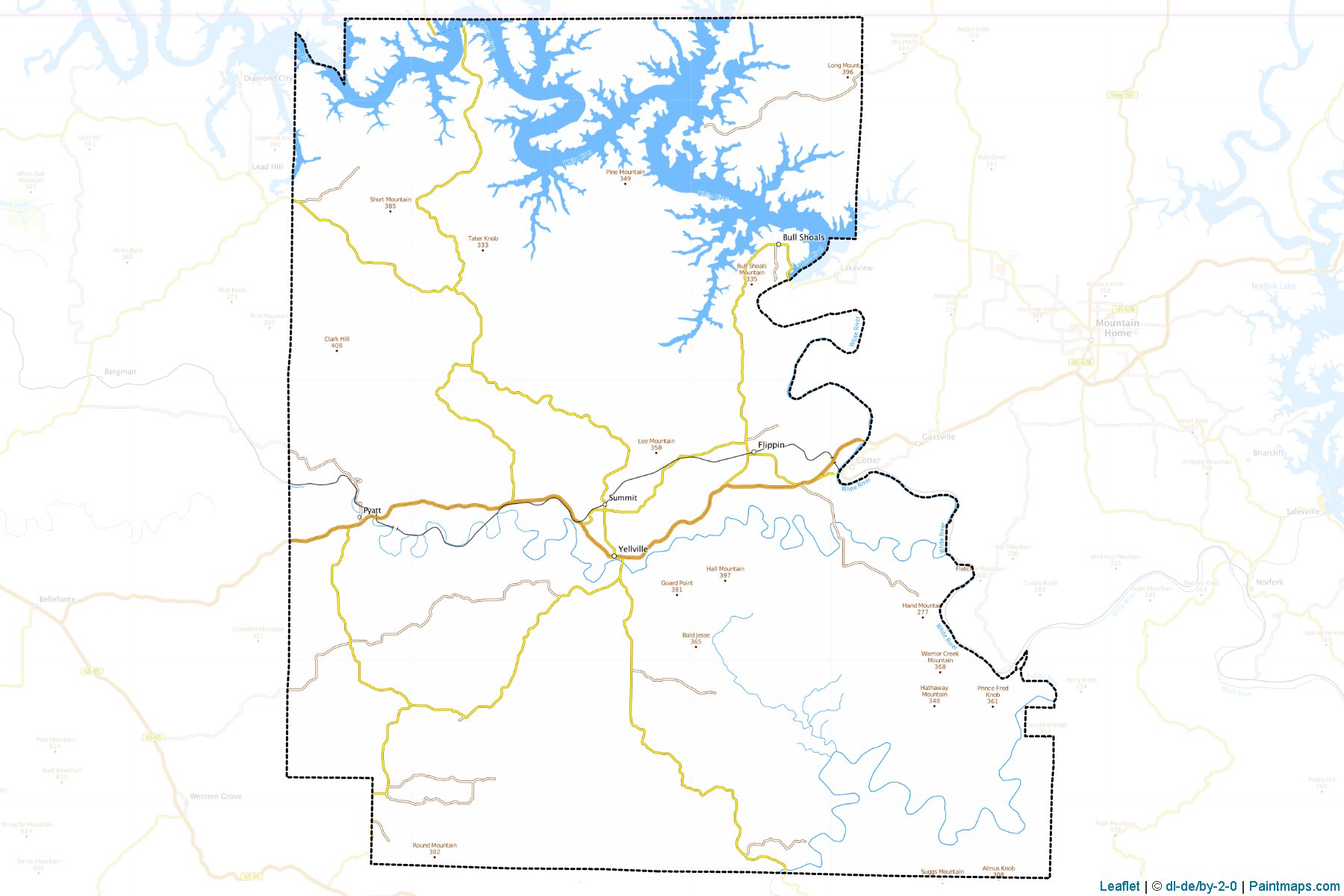 Muestras de recorte de mapas Marion (Arkansas)-1