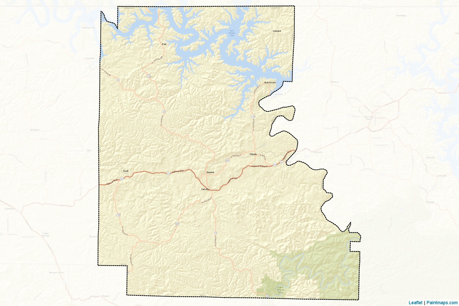 Muestras de recorte de mapas Marion (Arkansas)-2