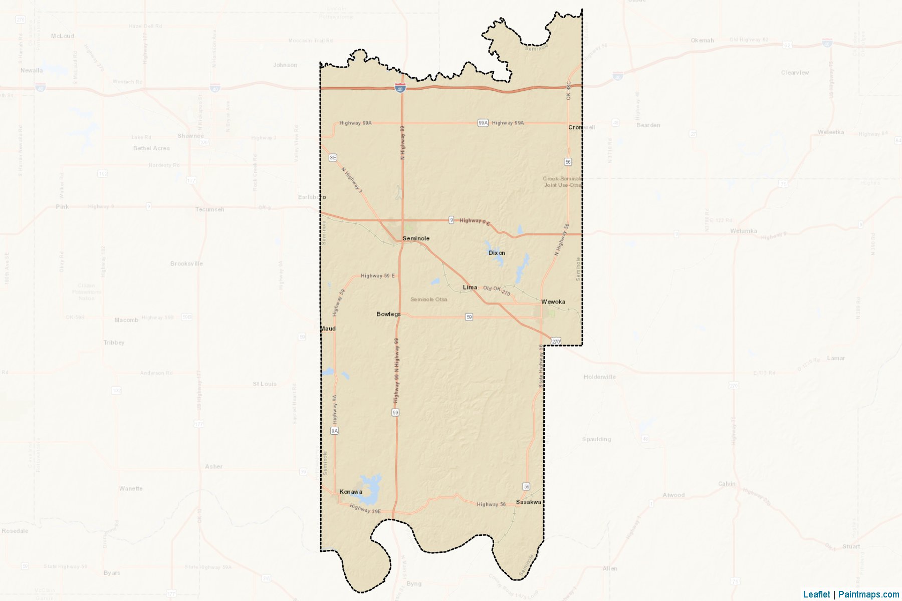 Seminole (Oklahoma) Map Cropping Samples-2