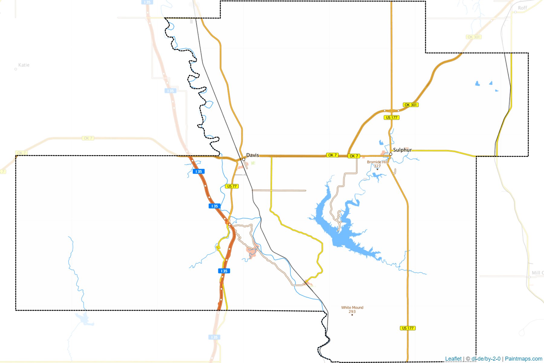 Muestras de recorte de mapas Murray (Oklahoma)-1