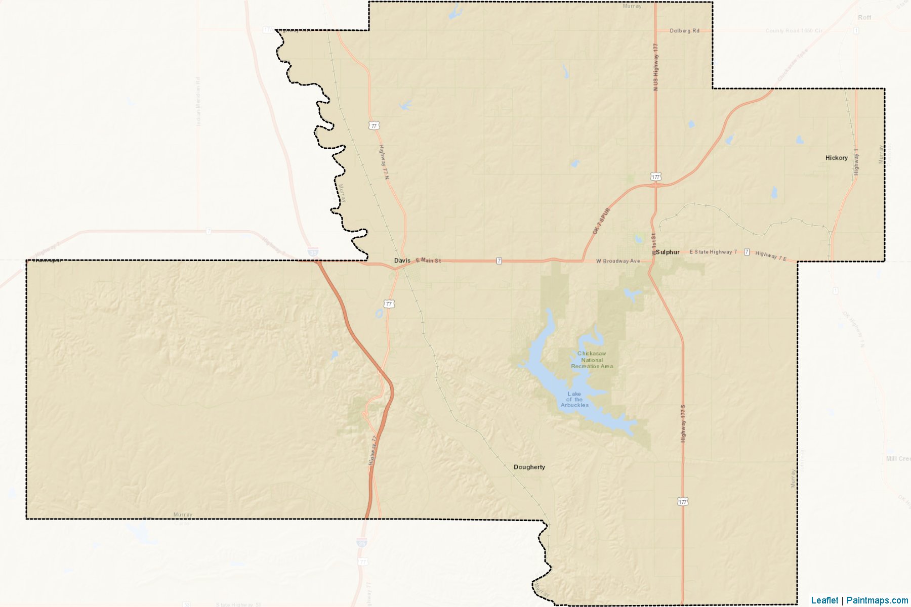 Muestras de recorte de mapas Murray (Oklahoma)-2