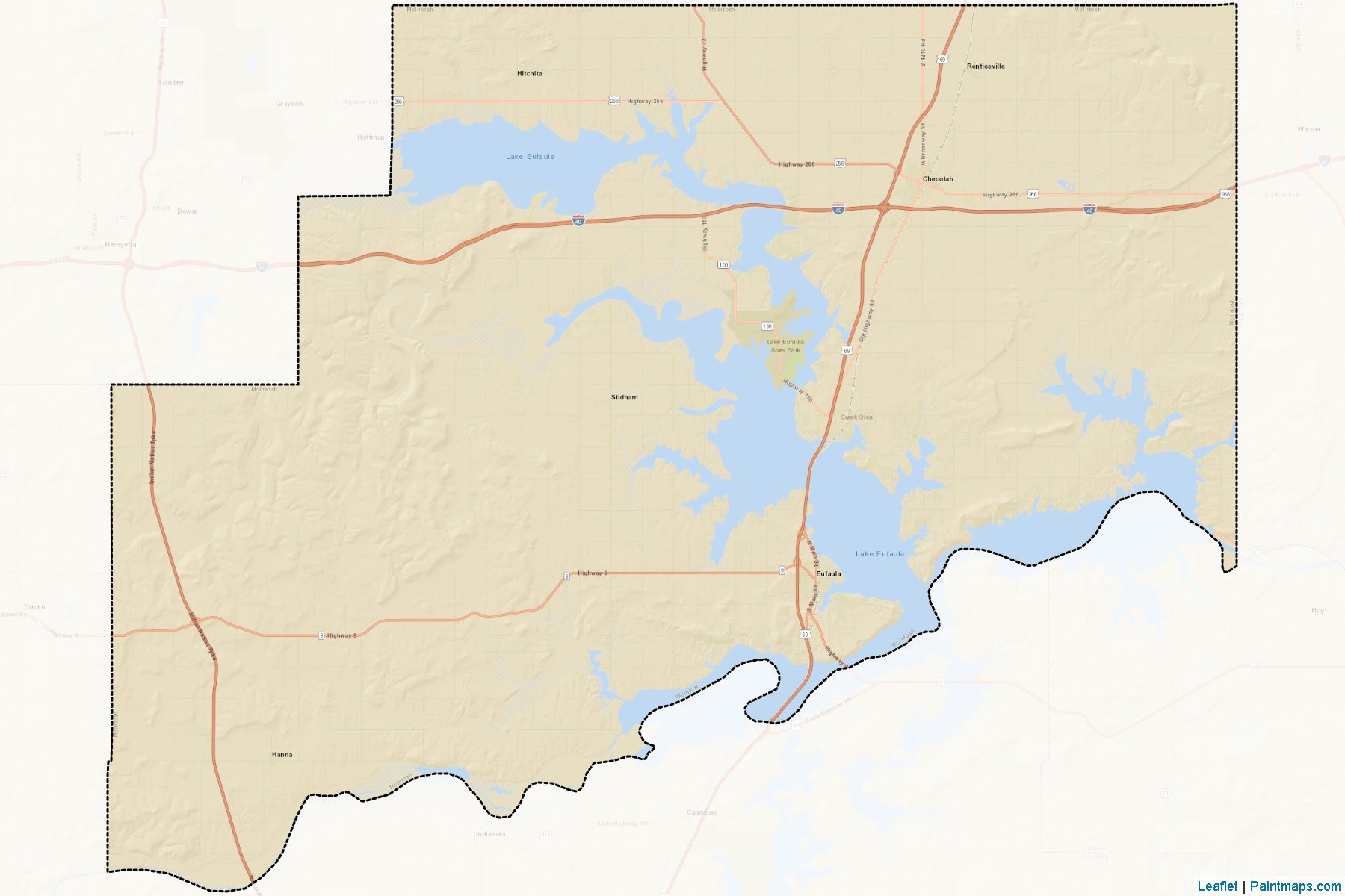 McIntosh (Oklahoma) Map Cropping Samples-2