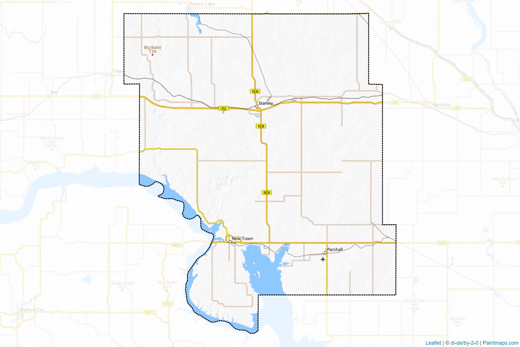 Mountrail (North Dakota) Map Cropping Samples-1