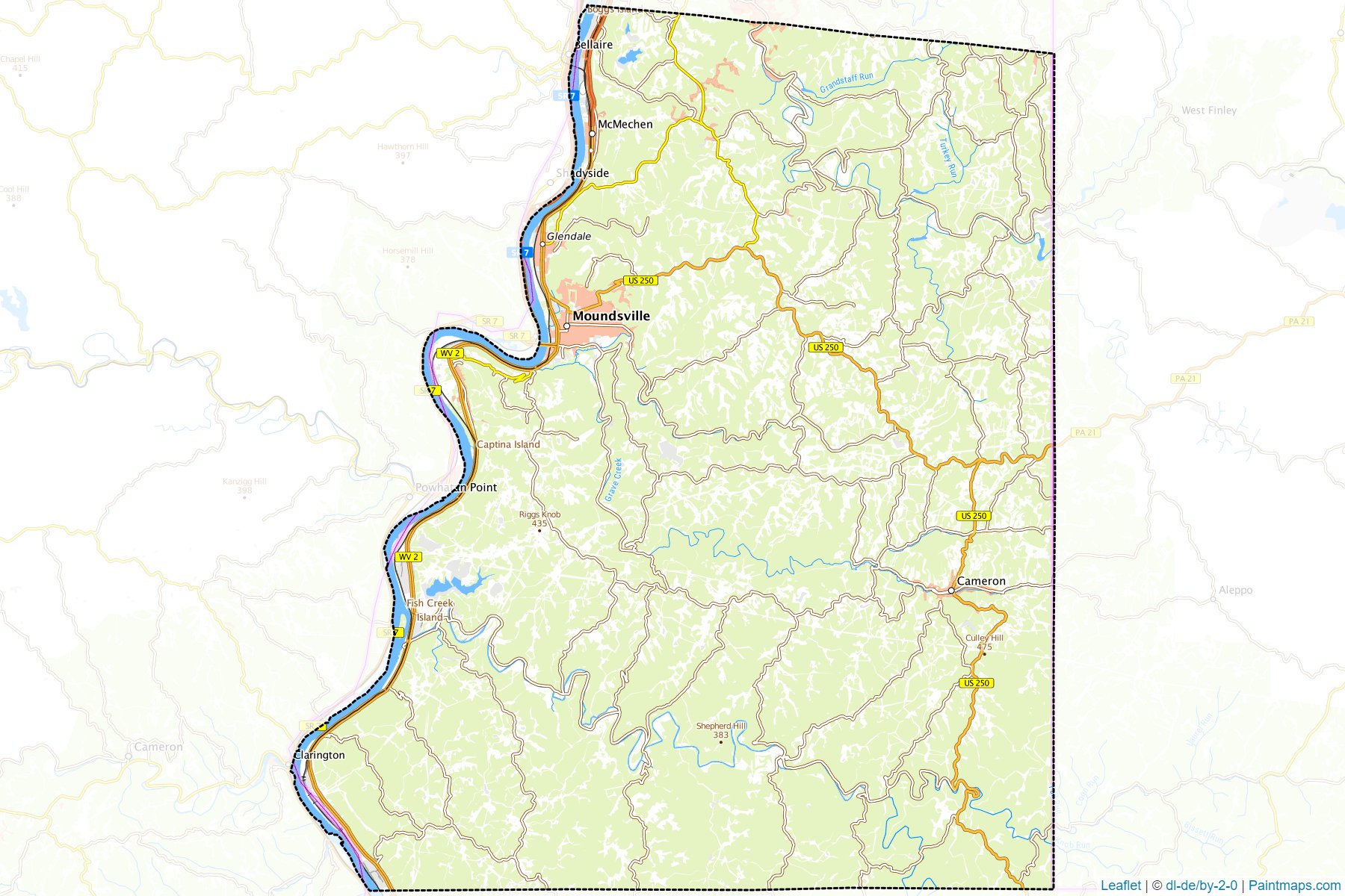 Marshall (West Virginia) Map Cropping Samples-1