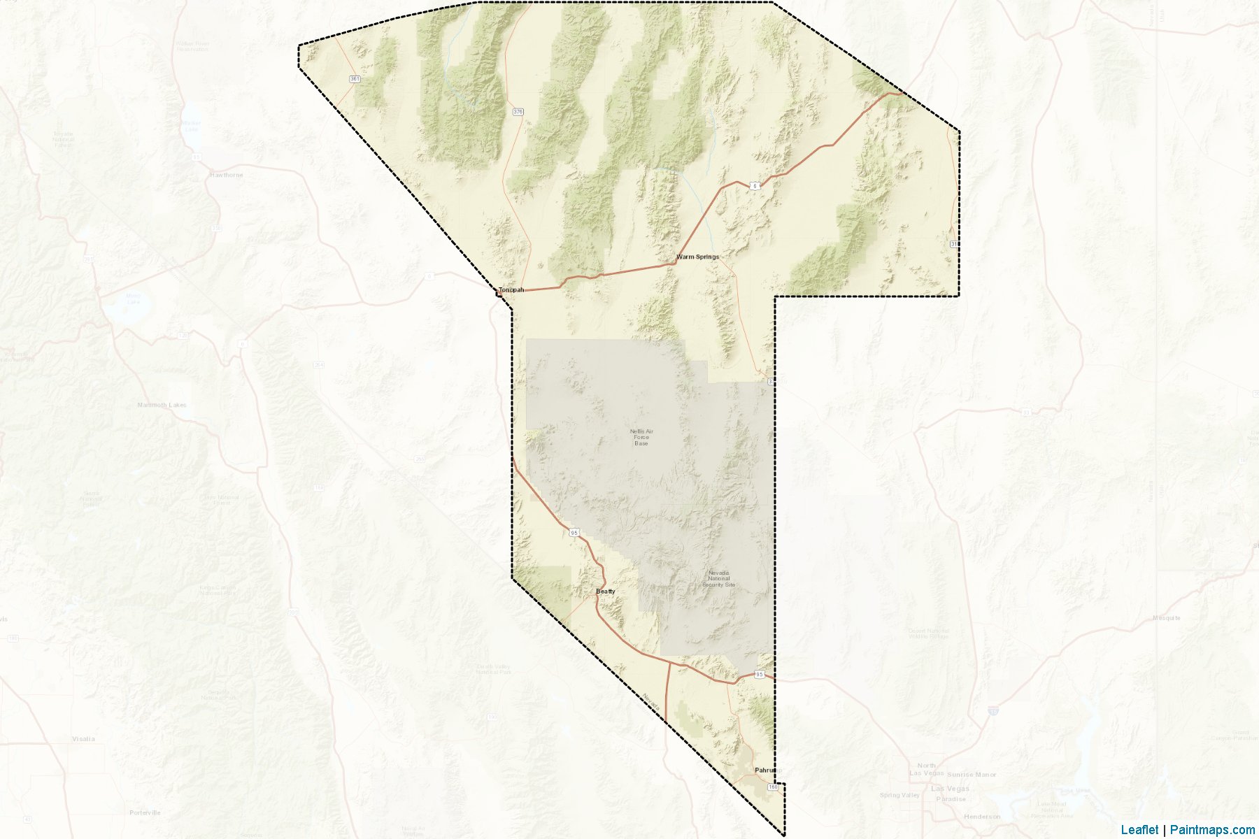 Muestras de recorte de mapas Nye (Nevada)-2