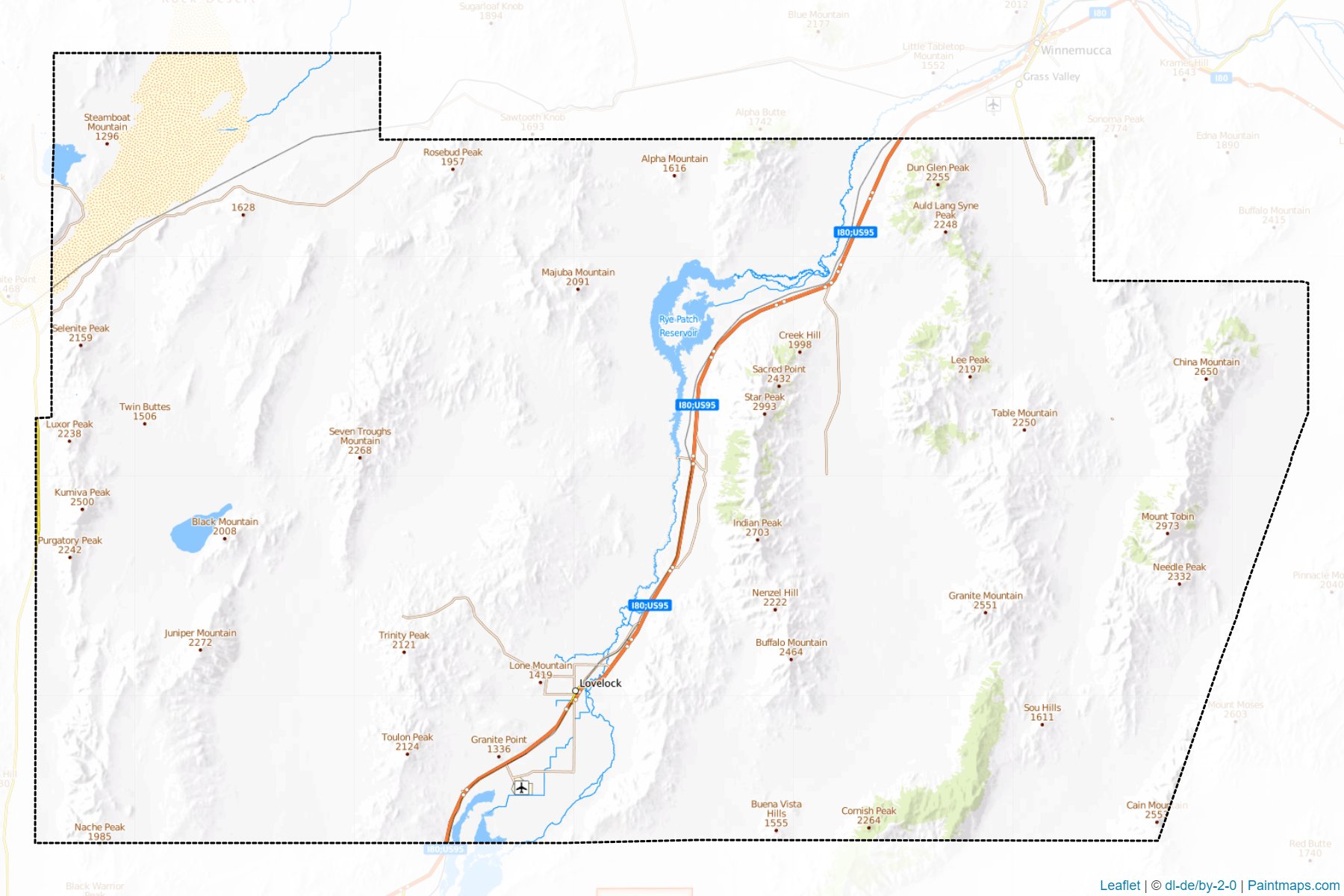 Muestras de recorte de mapas Pershing (Nevada)-1