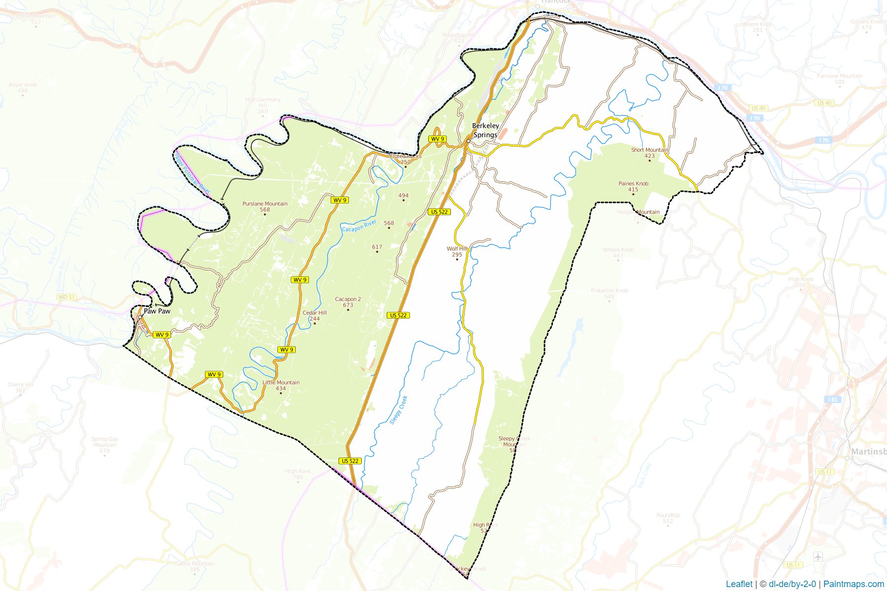 Muestras de recorte de mapas Morgan (West Virginia)-1