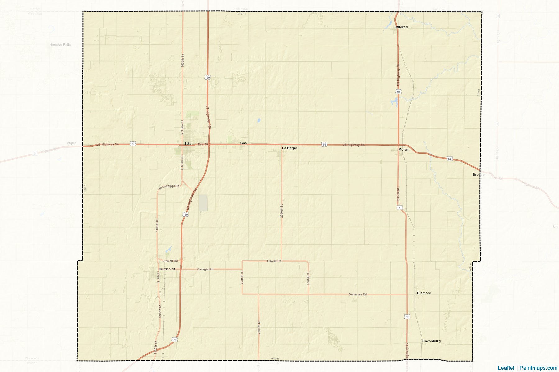 Allen (Kansas) Map Cropping Samples-2