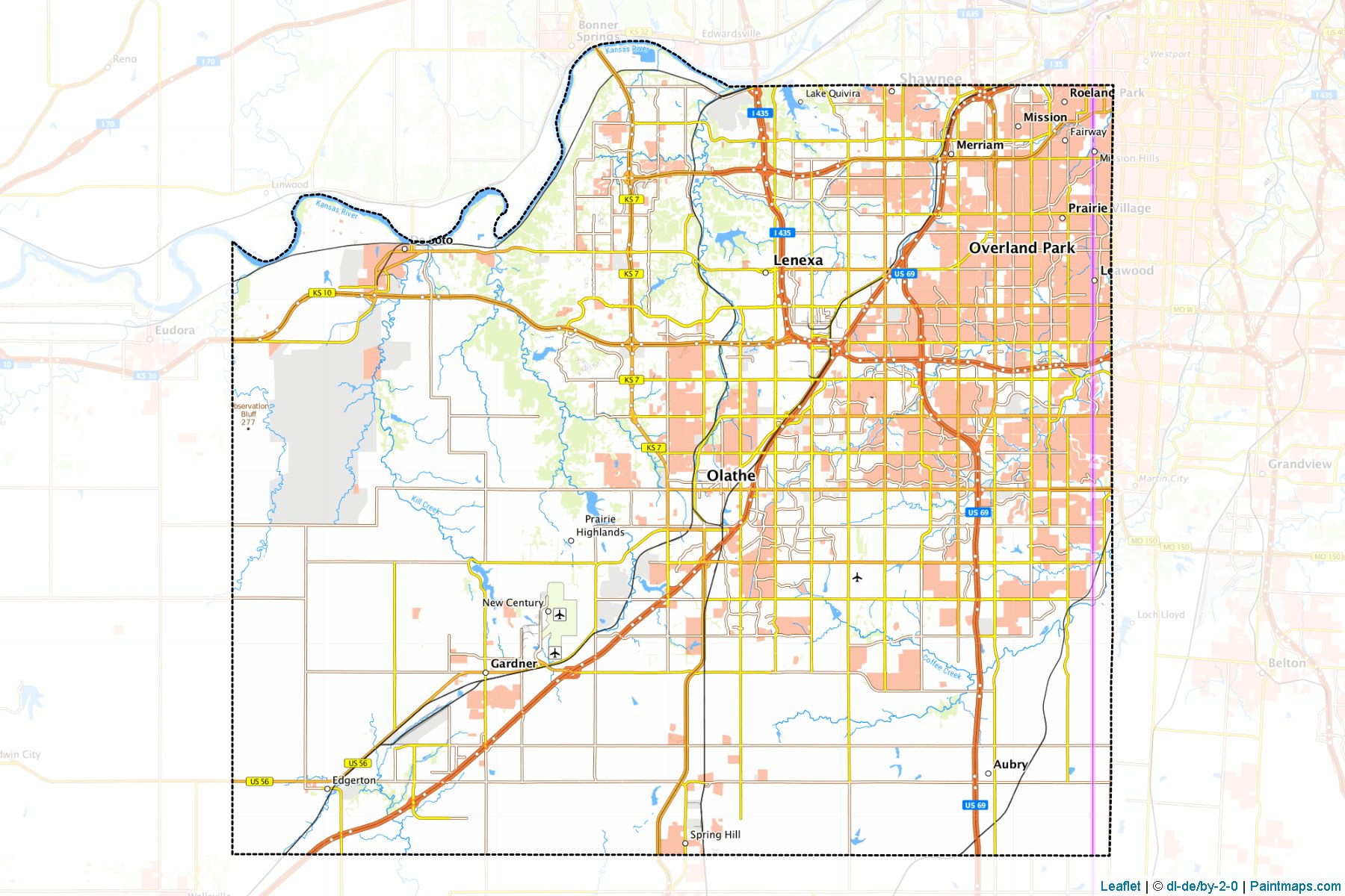 Johnson County (Kansas) Haritası Örnekleri-1