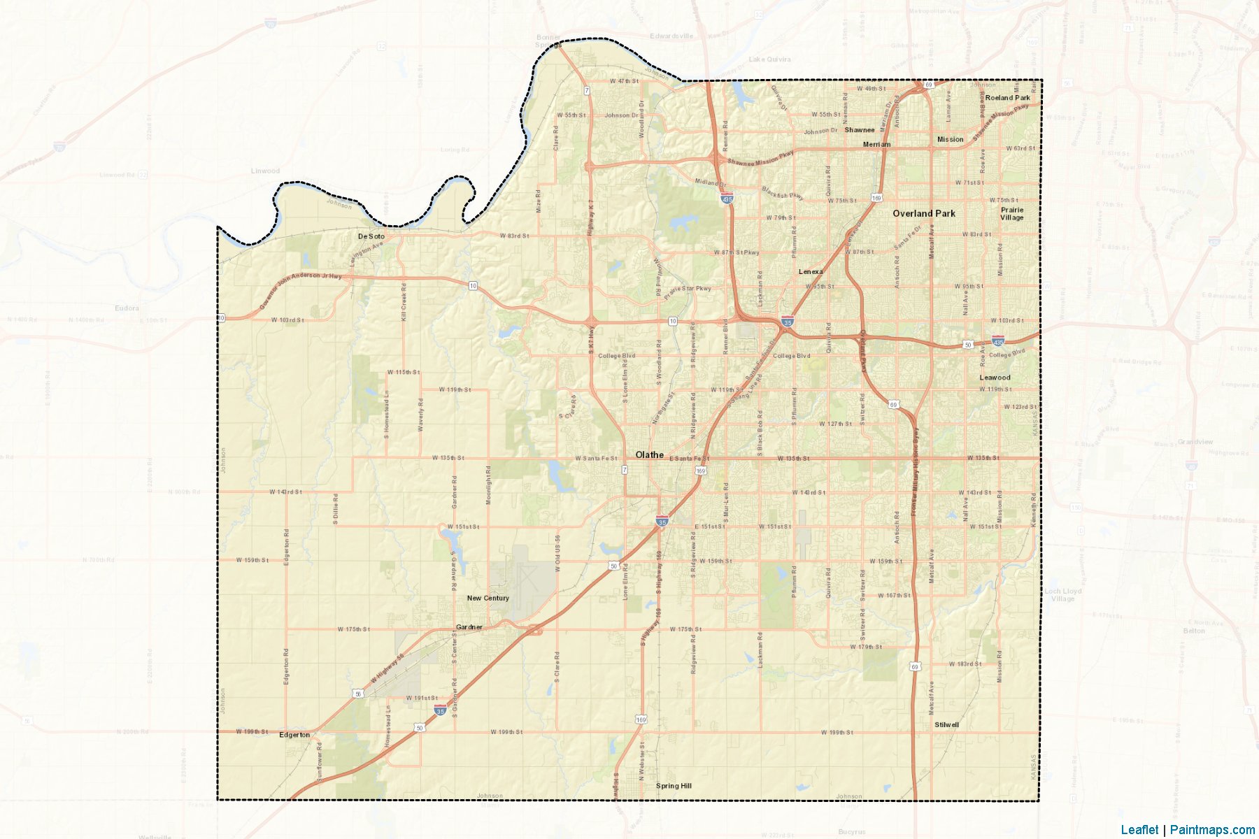 Johnson County (Kansas) Haritası Örnekleri-2