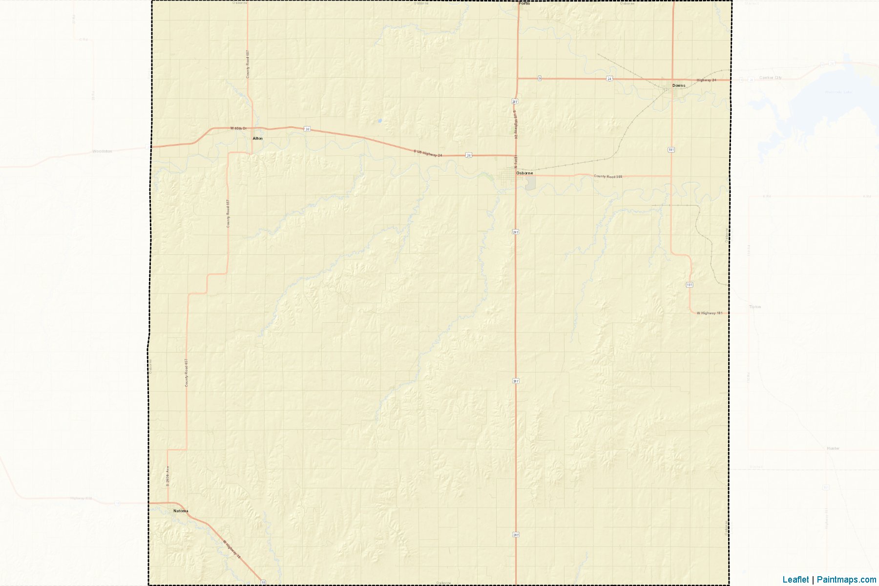 Muestras de recorte de mapas Osborne (Kansas)-2