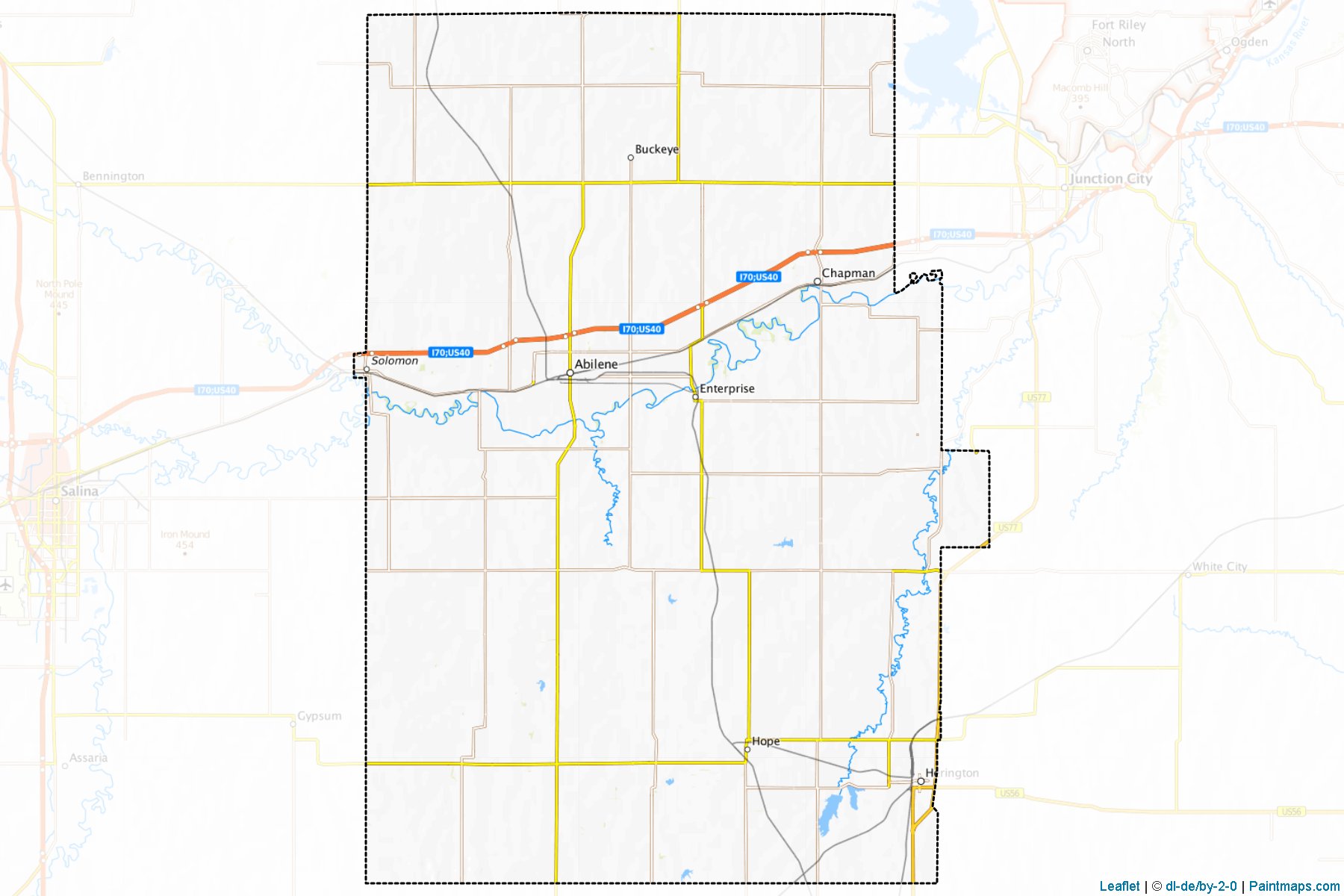 Dickinson (Kansas) Map Cropping Samples-1