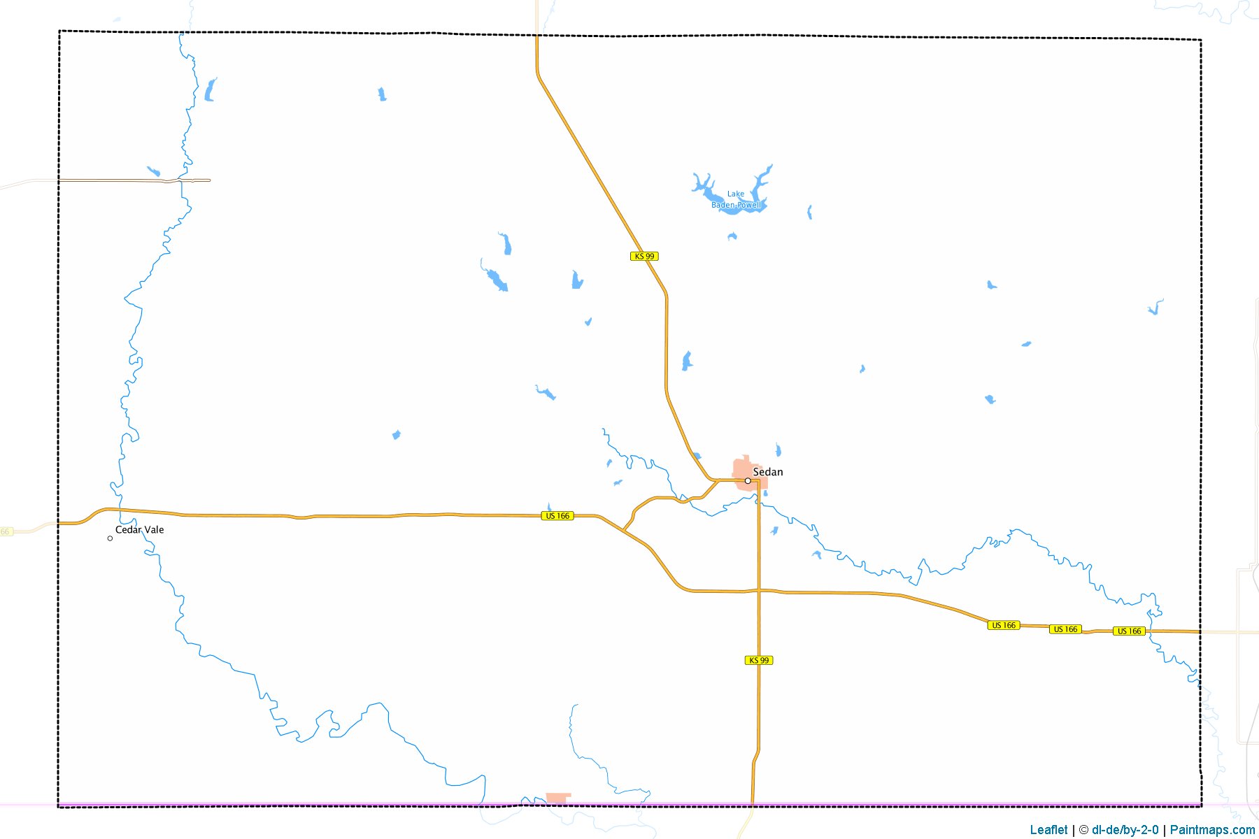 Muestras de recorte de mapas Chautauqua (Kansas)-1