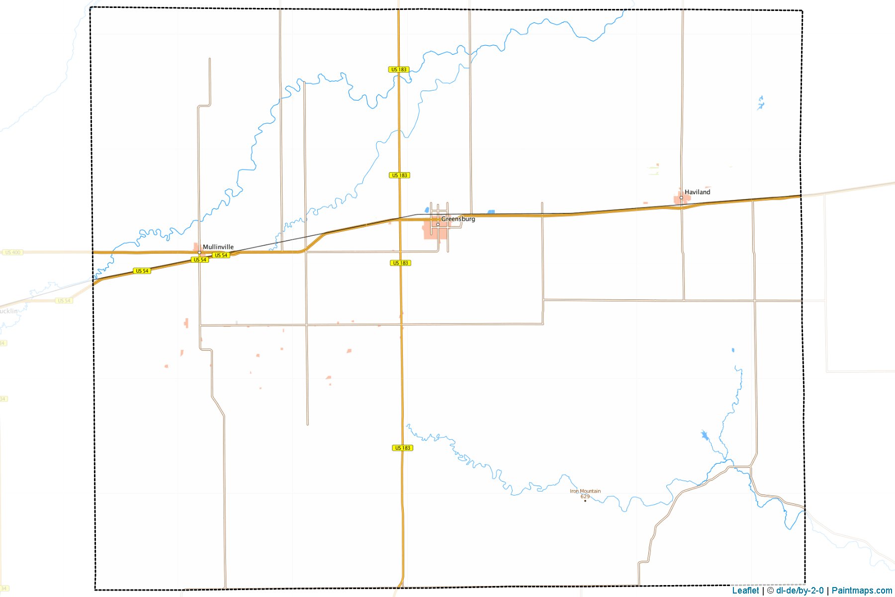 Kiowa (Kansas) Map Cropping Samples-1