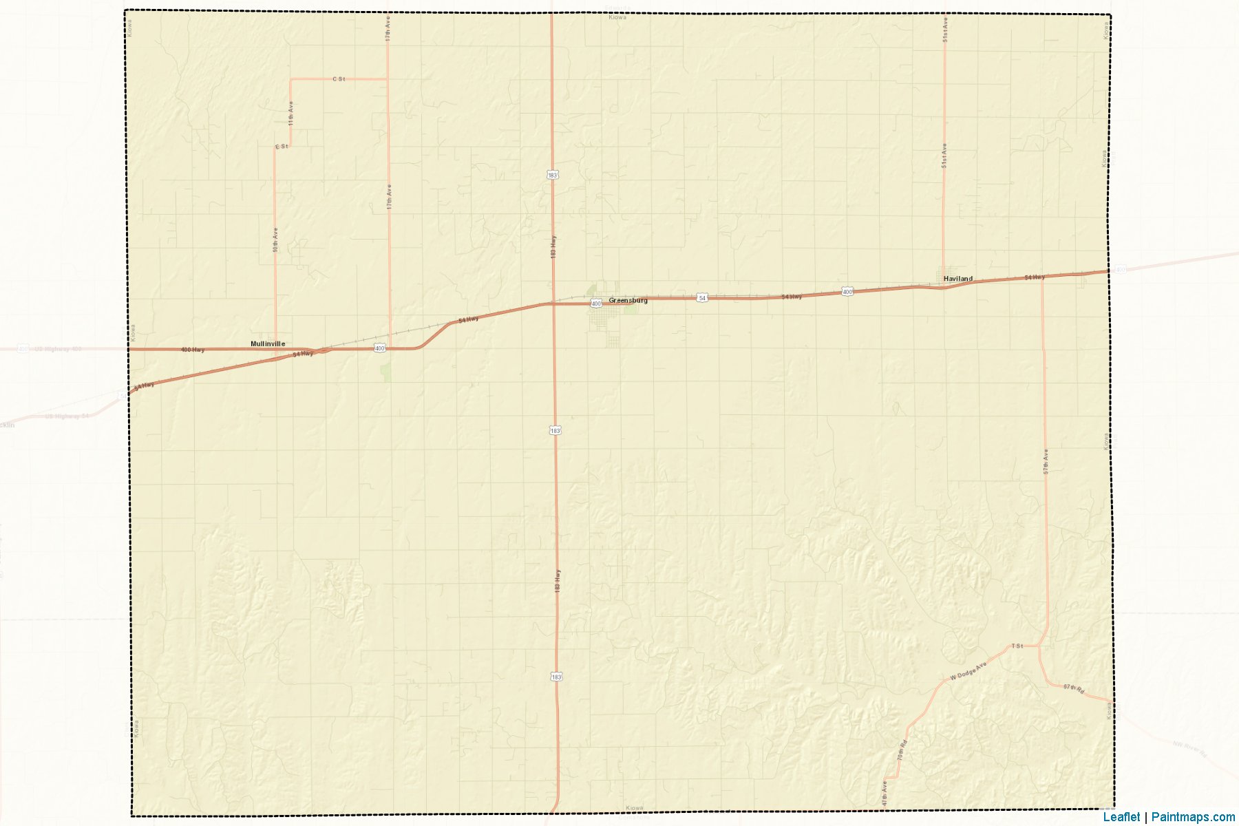 Kiowa (Kansas) Map Cropping Samples-2