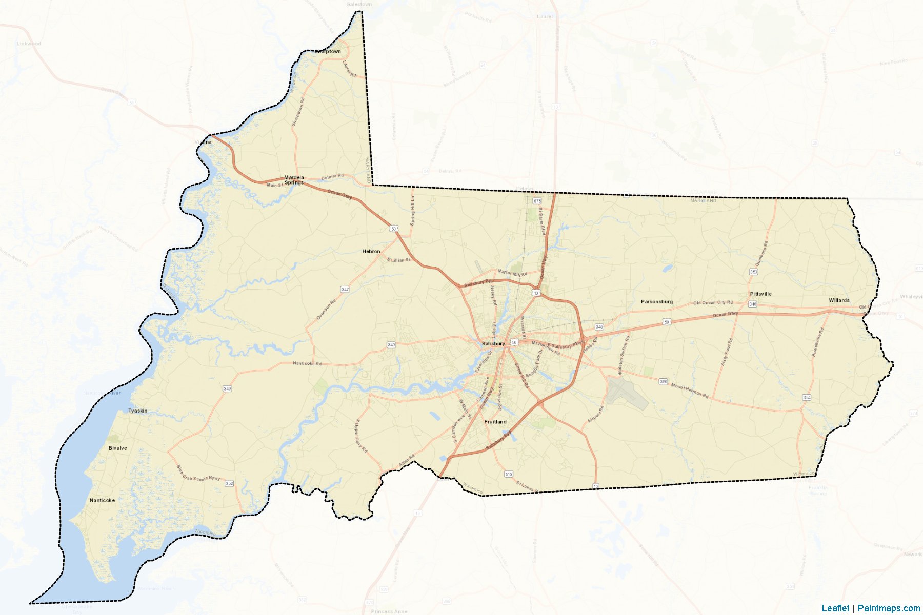 Wicomico (Maryland) Map Cropping Samples-2