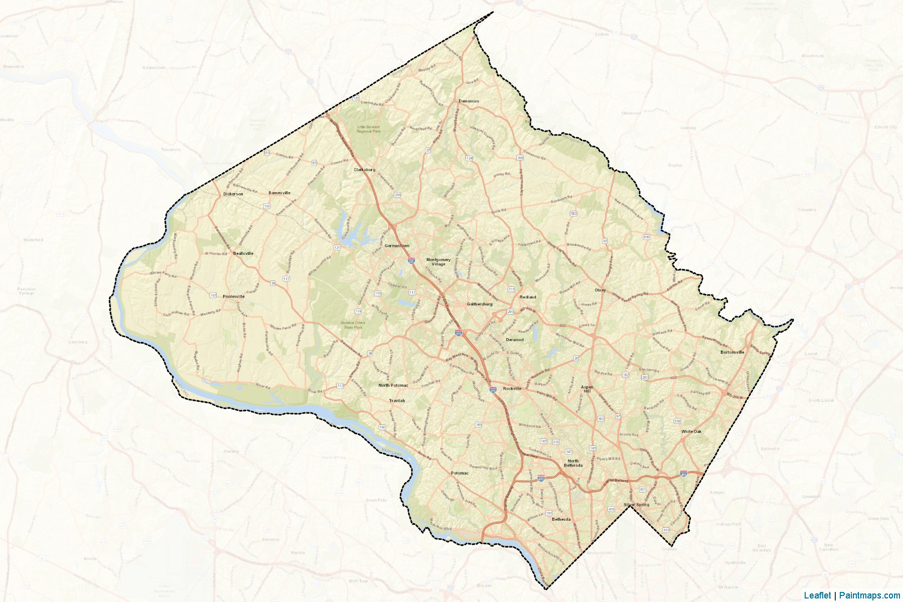 Montgomery (Maryland) Map Cropping Samples-2