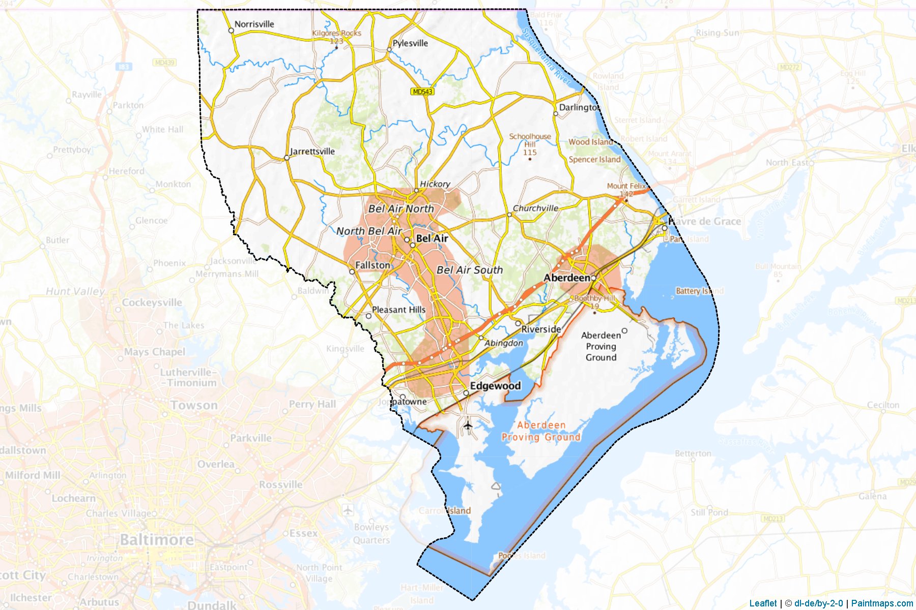 Harford (Maryland) Map Cropping Samples-1