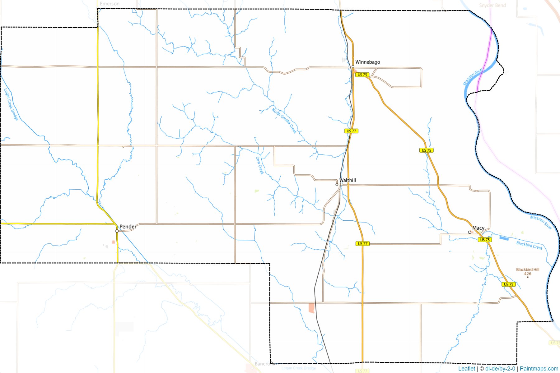 Thurston (Nebraska) Map Cropping Samples-1