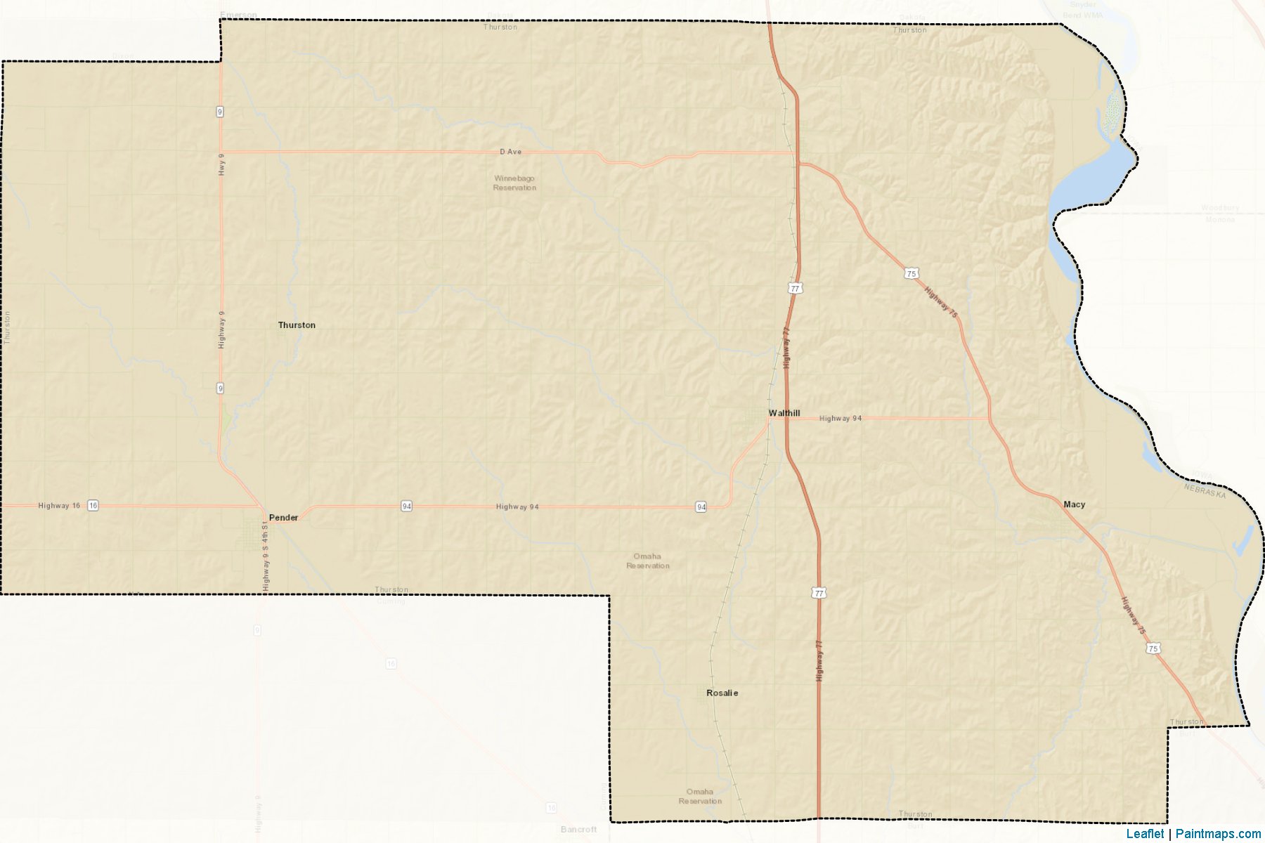 Thurston (Nebraska) Map Cropping Samples-2