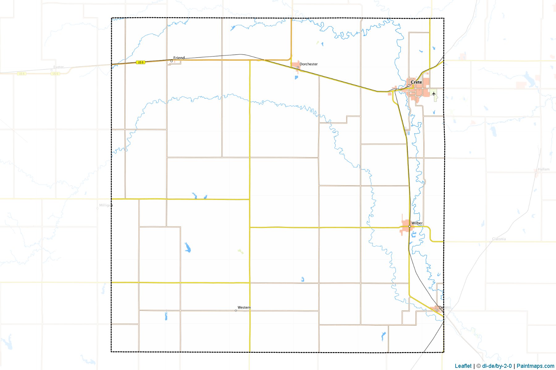 Muestras de recorte de mapas Saline (Nebraska)-1