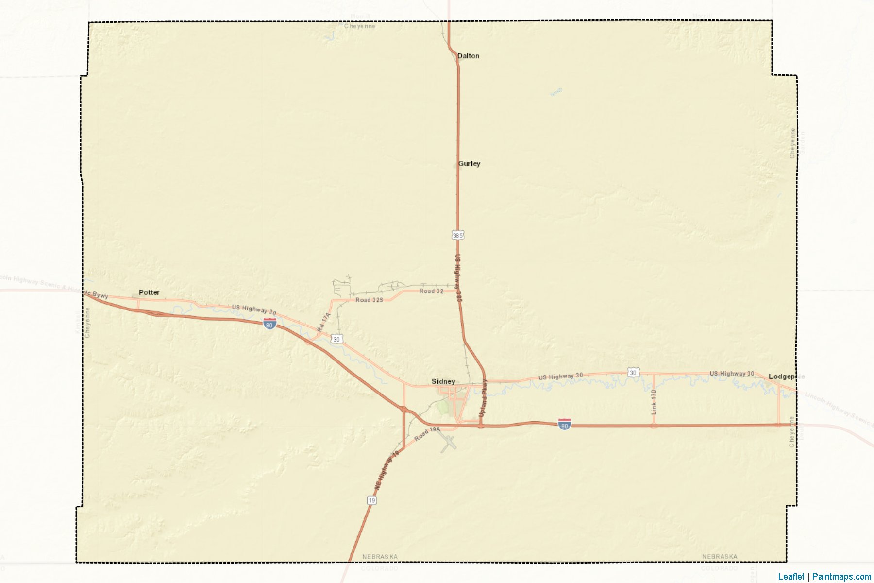 Cheyenne (Nebraska) Map Cropping Samples-2