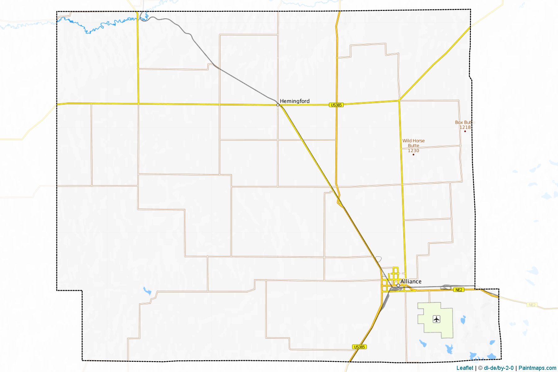 Muestras de recorte de mapas Box Butte (Nebraska)-1