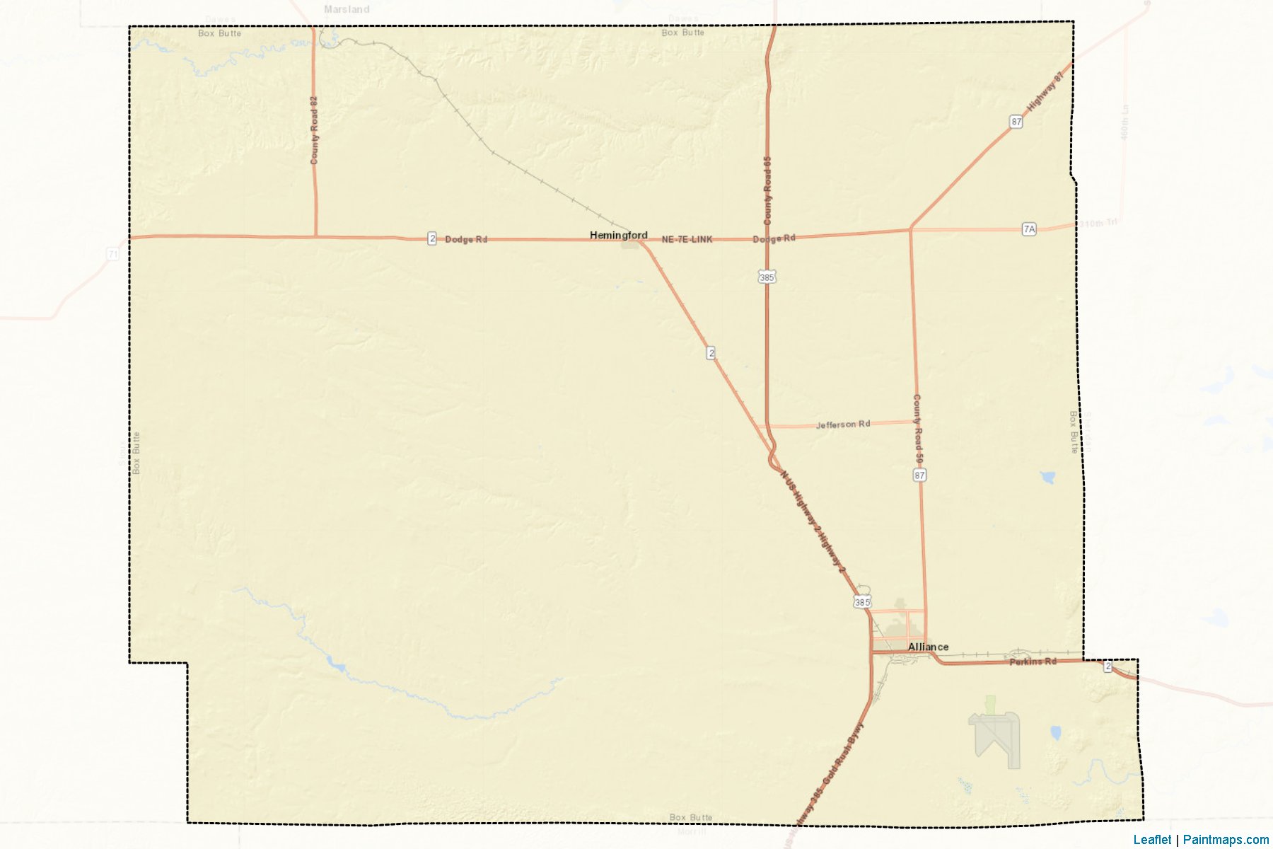 Muestras de recorte de mapas Box Butte (Nebraska)-2