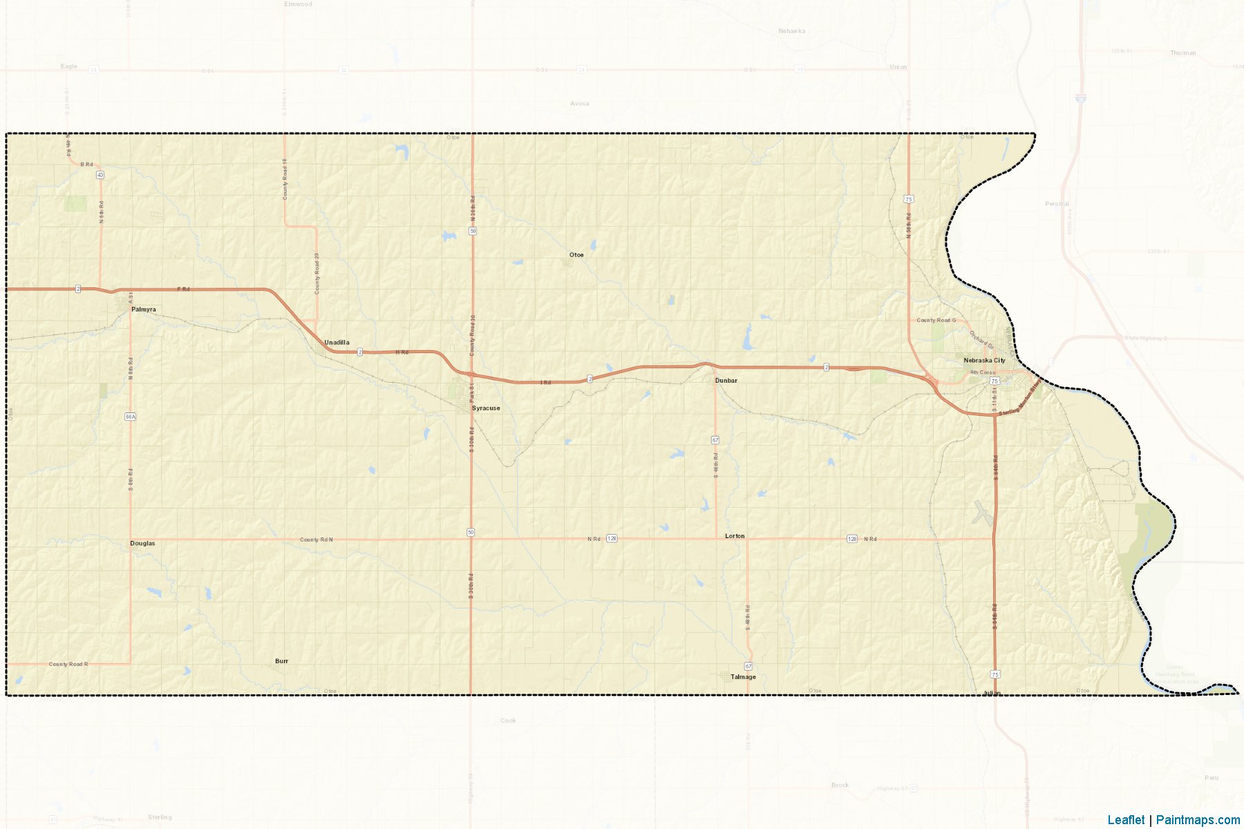 Otoe (Nebraska) Map Cropping Samples-2