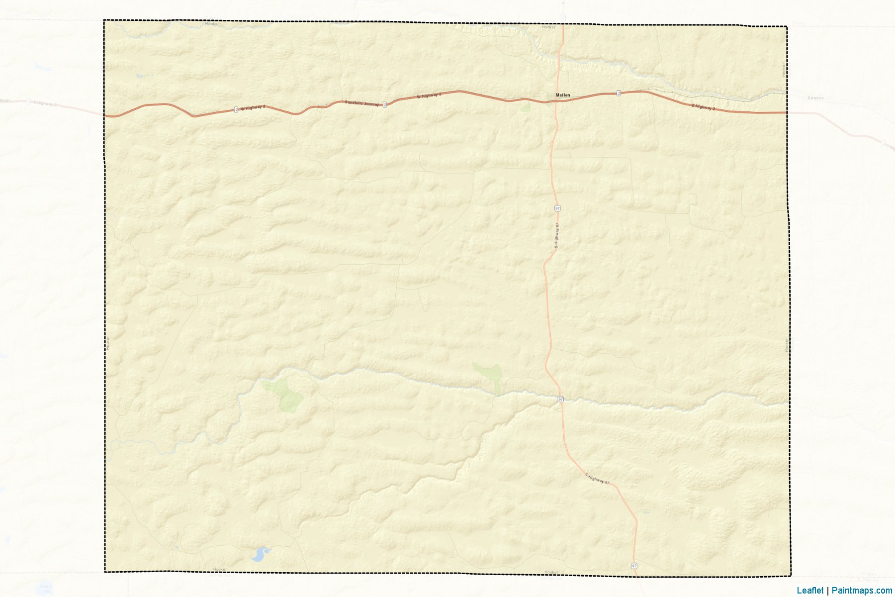 Muestras de recorte de mapas Hooker (Nebraska)-2