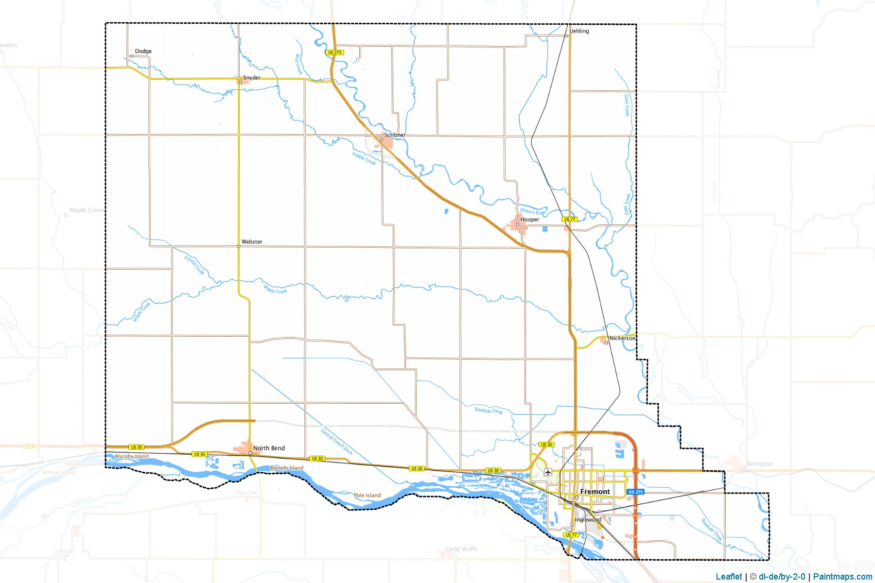 Dodge (Nebraska) Map Cropping Samples-1