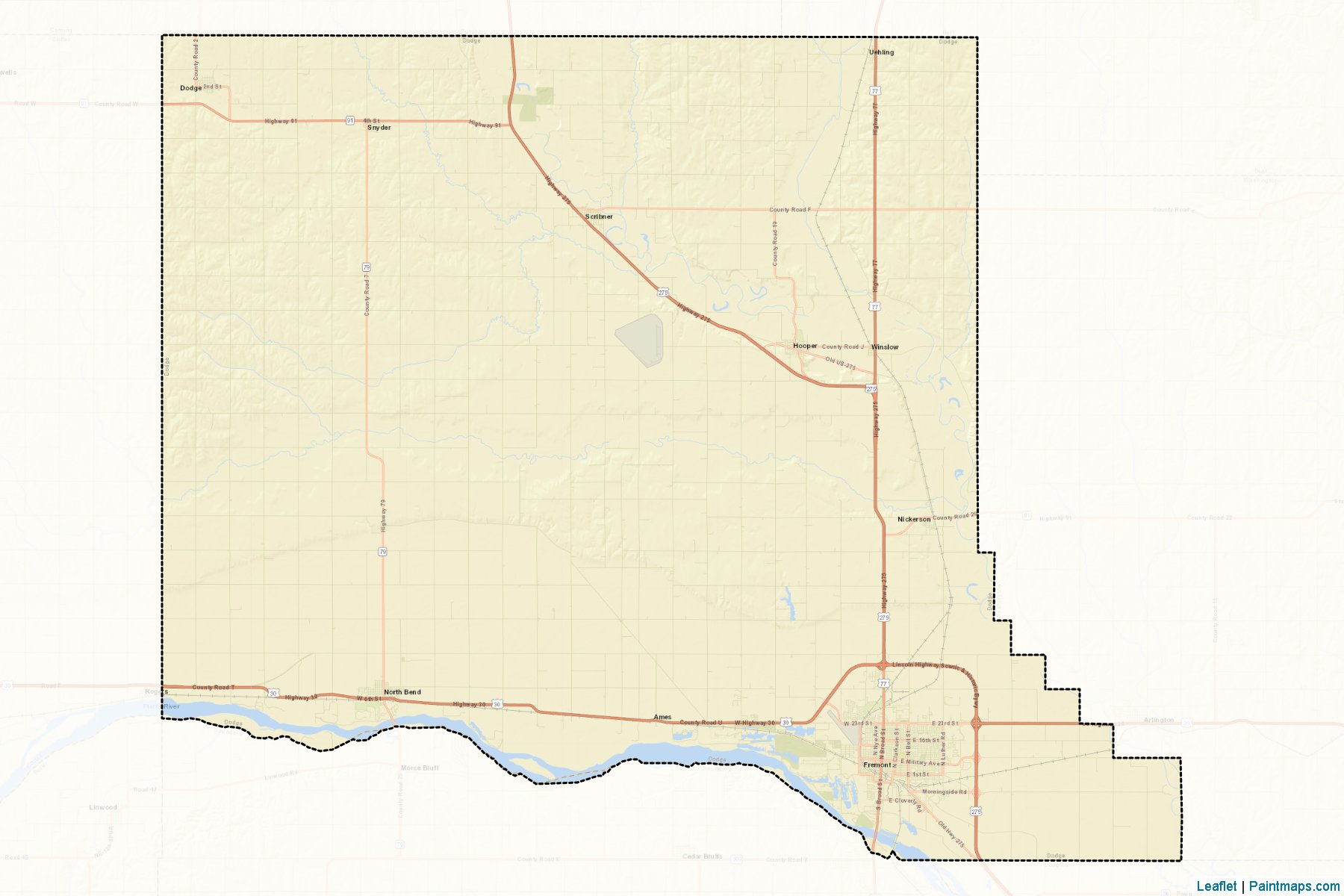 Dodge (Nebraska) Map Cropping Samples-2