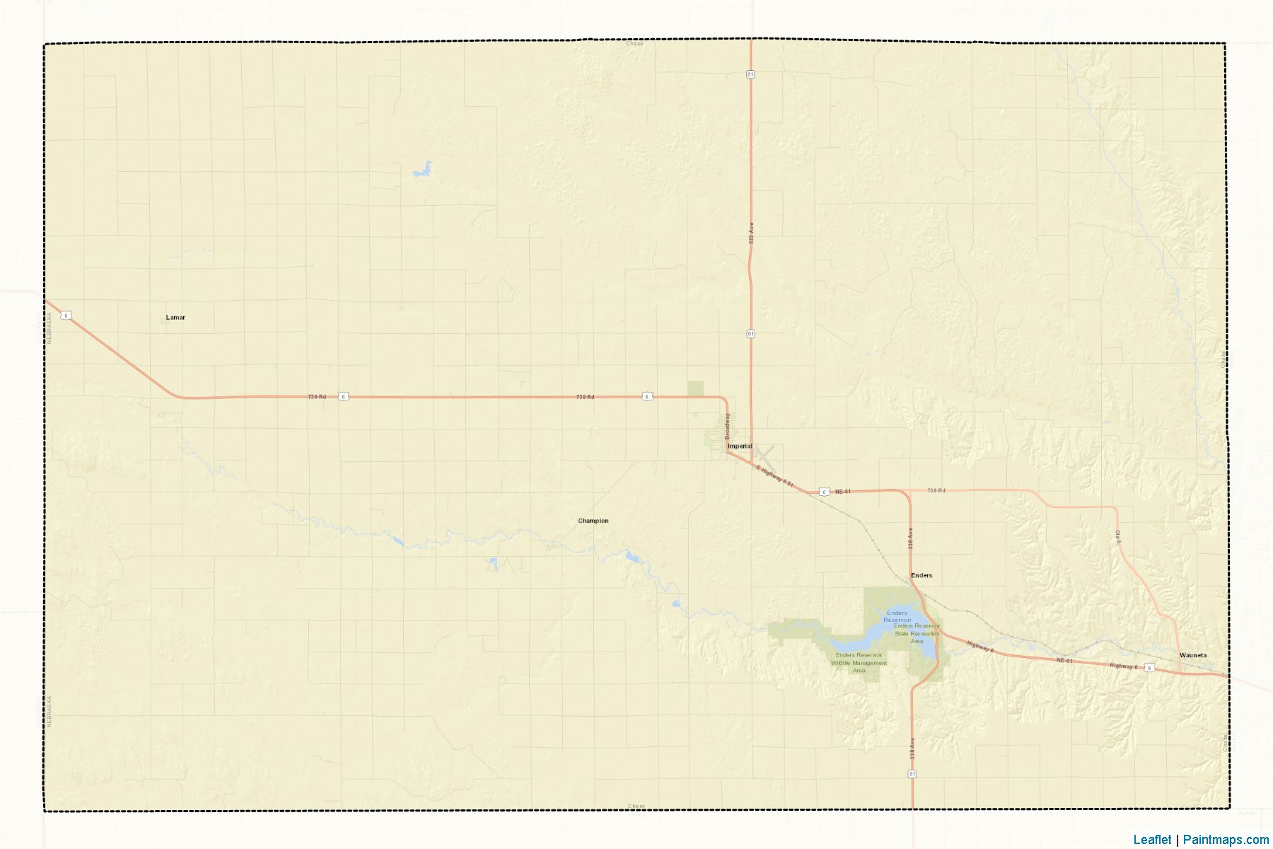 Muestras de recorte de mapas Chase (Nebraska)-2