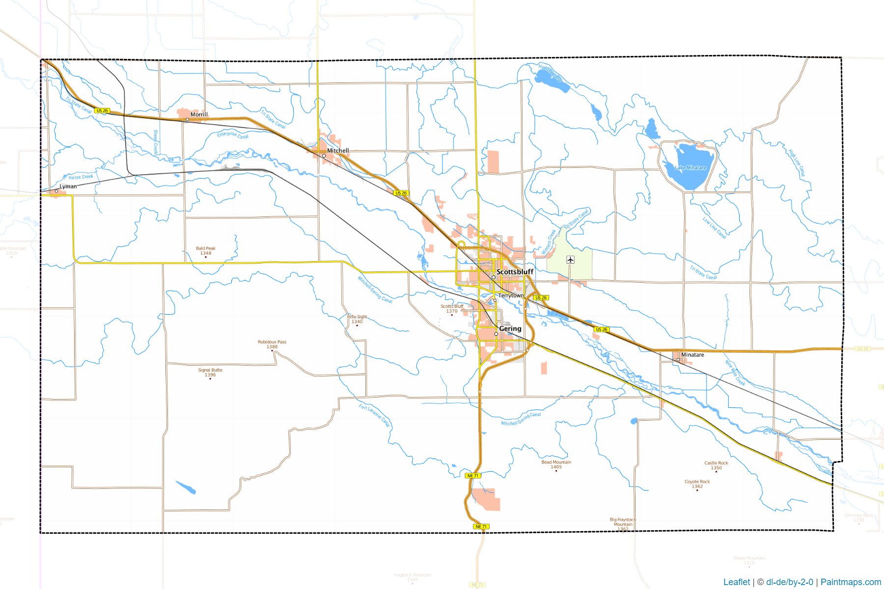 Scotts Bluff (Nebraska) Map Cropping Samples-1