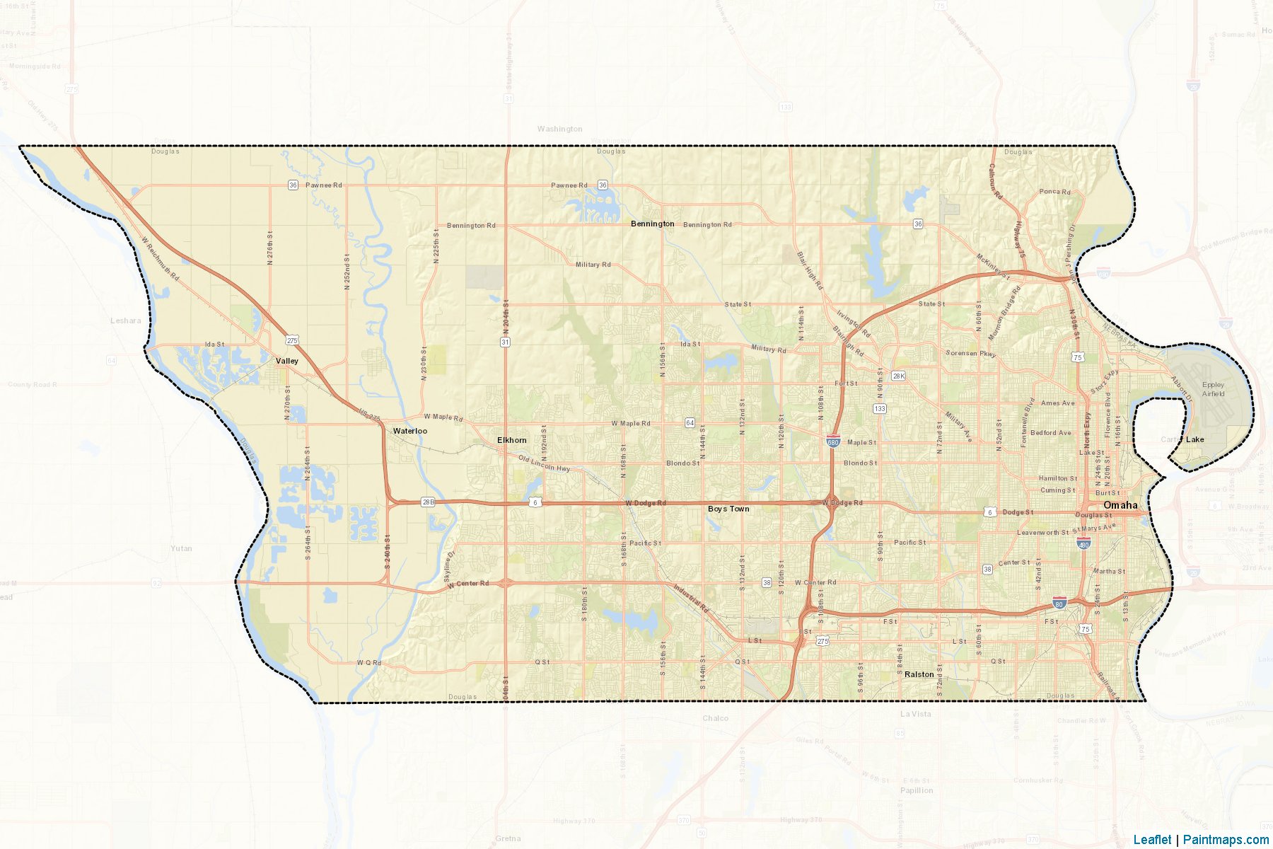 Douglas (Nebraska) Map Cropping Samples-2