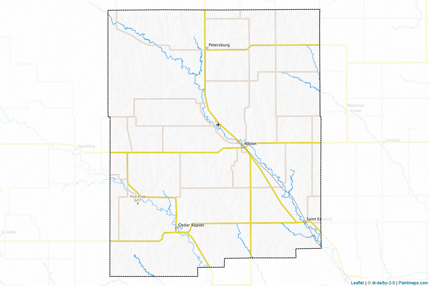 Boone (Nebraska) Haritası Örnekleri-1