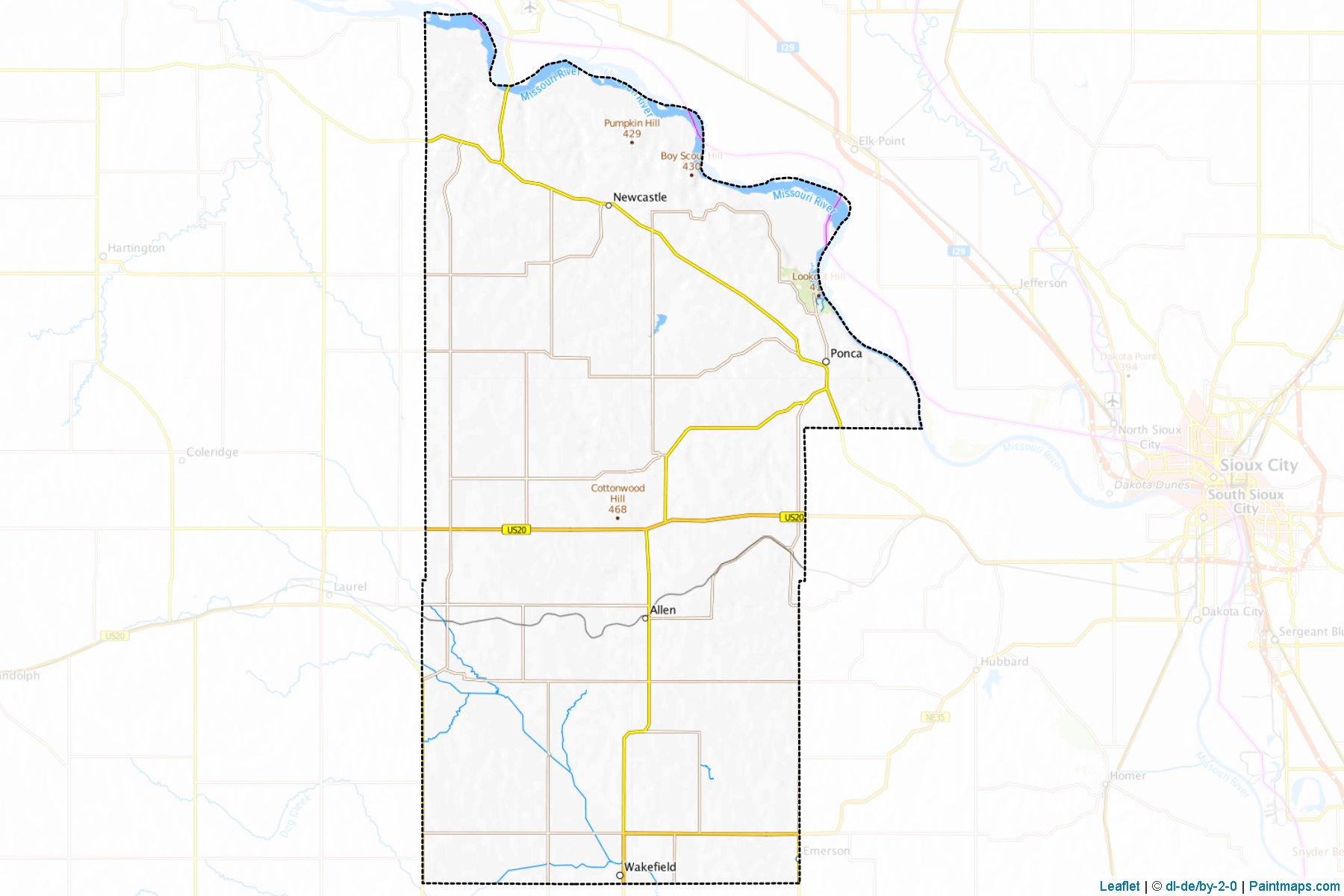 Dixon (Nebraska) Haritası Örnekleri-1