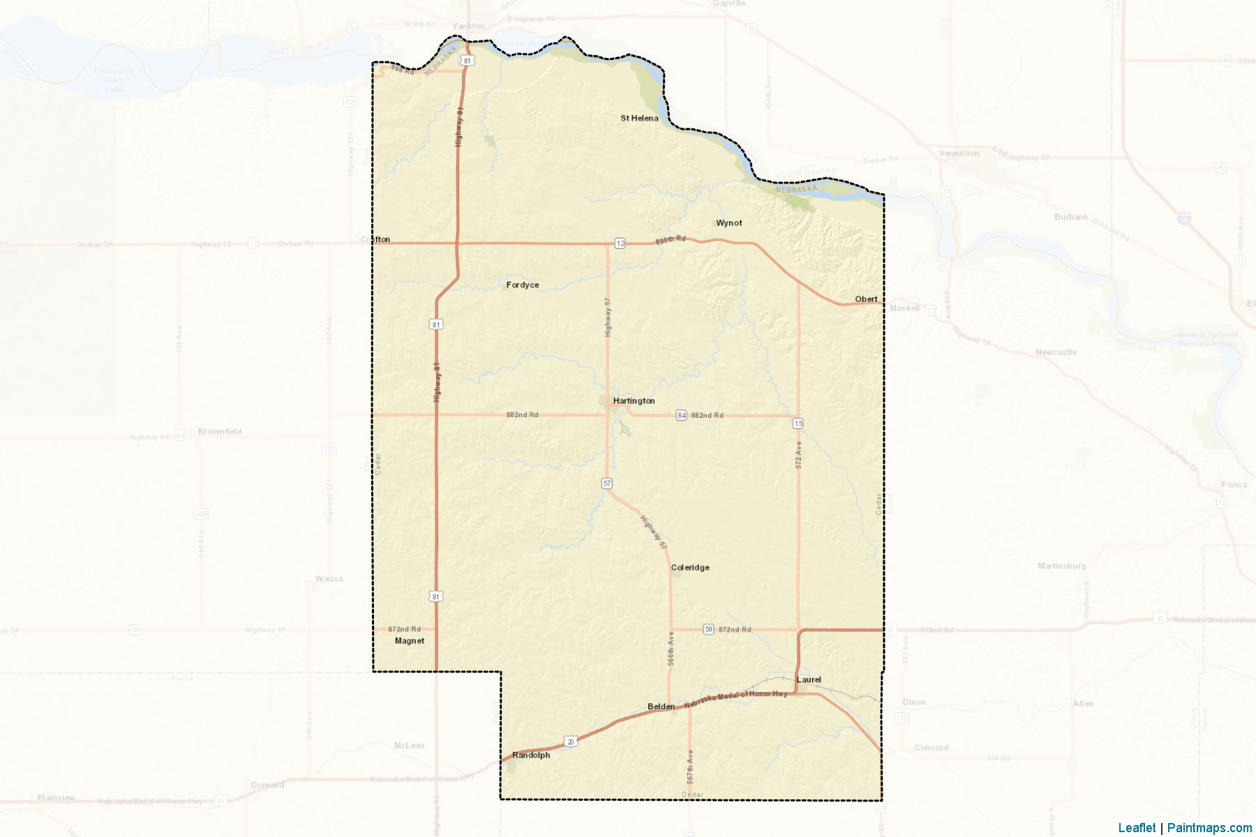 Cedar (Nebraska) Map Cropping Samples-2